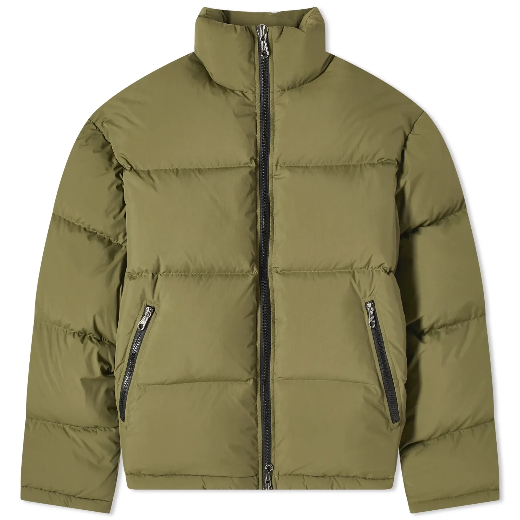 Cole Buxton Men's Insulated Cropped Puffer Jacket Khaki