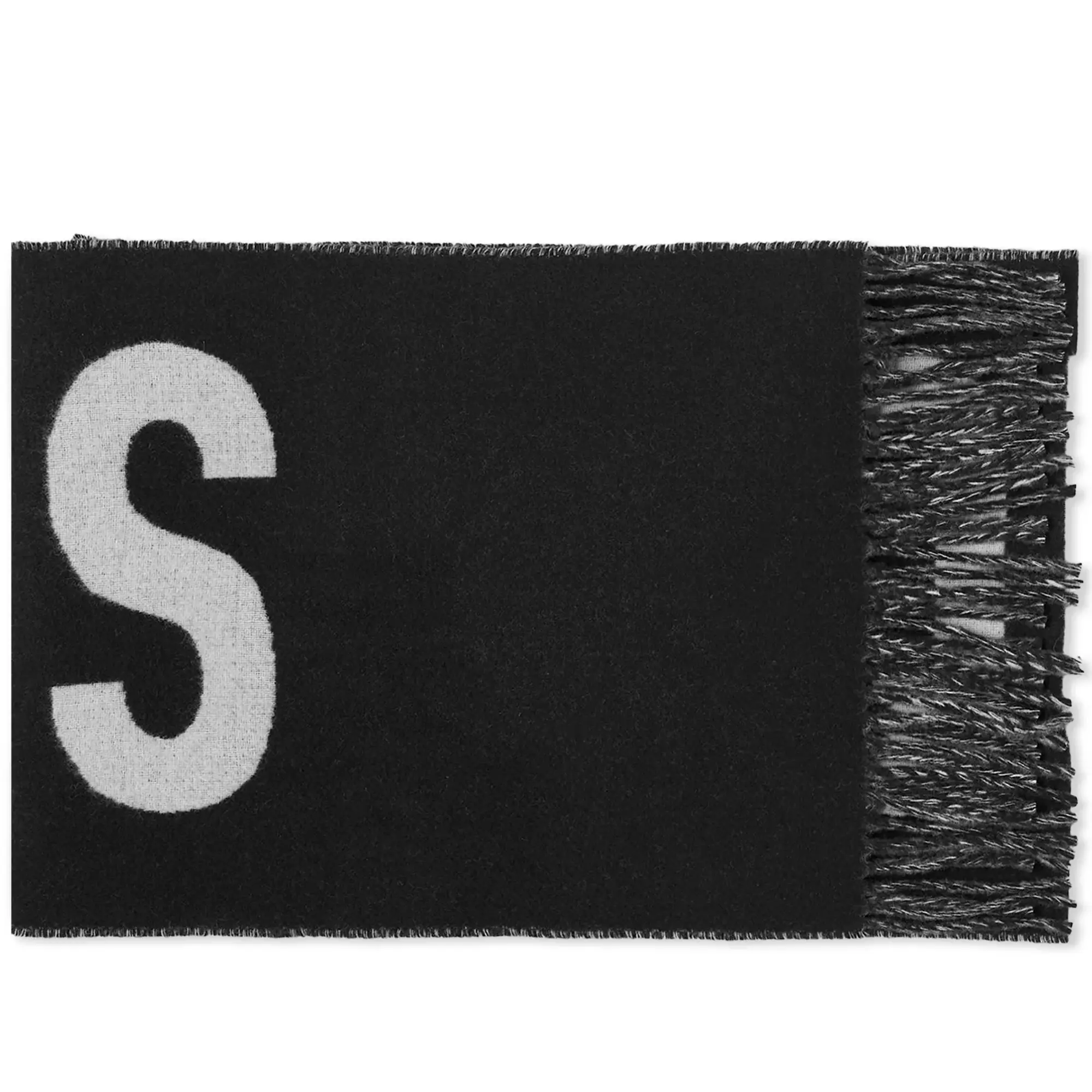 Jacquemus Men's Jacquard Logo Scarf Black