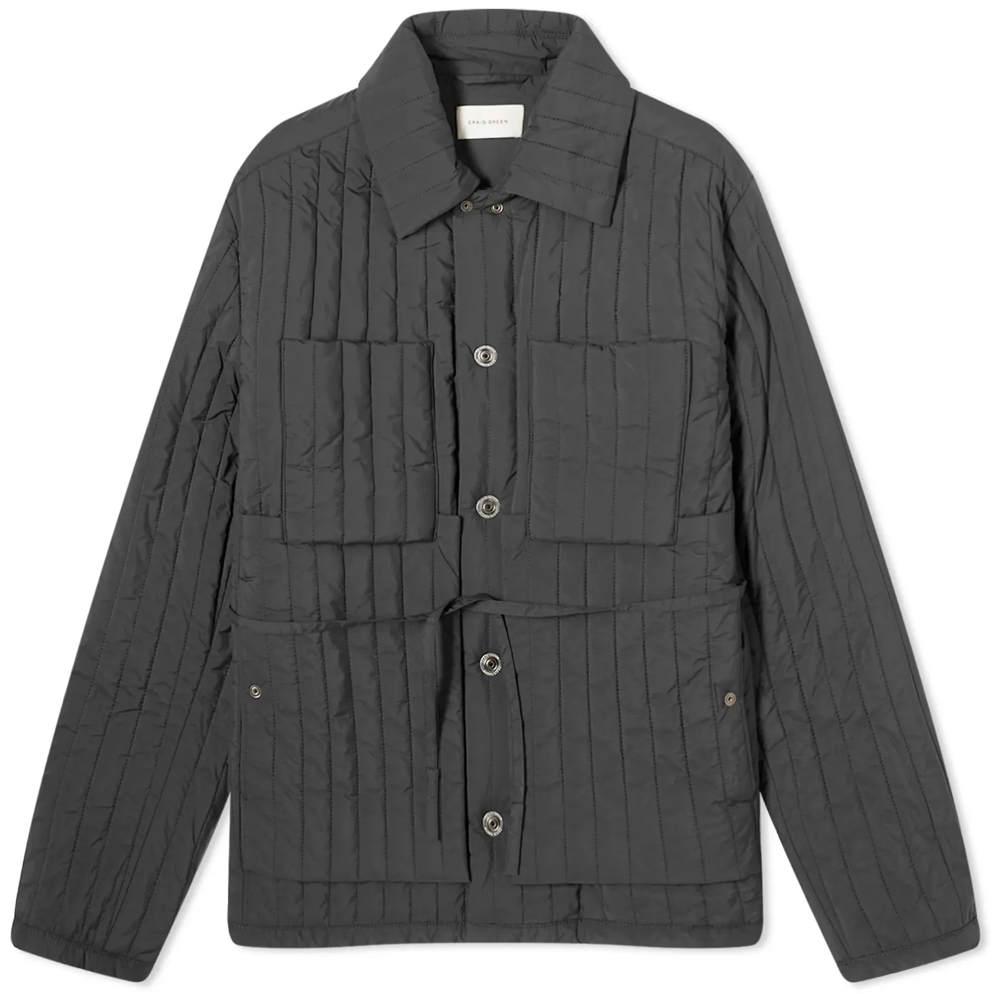 Craig Green Men s Quilted Worker Jacket Black CGSS24CWOJKT01-BLK FOOTY COM
