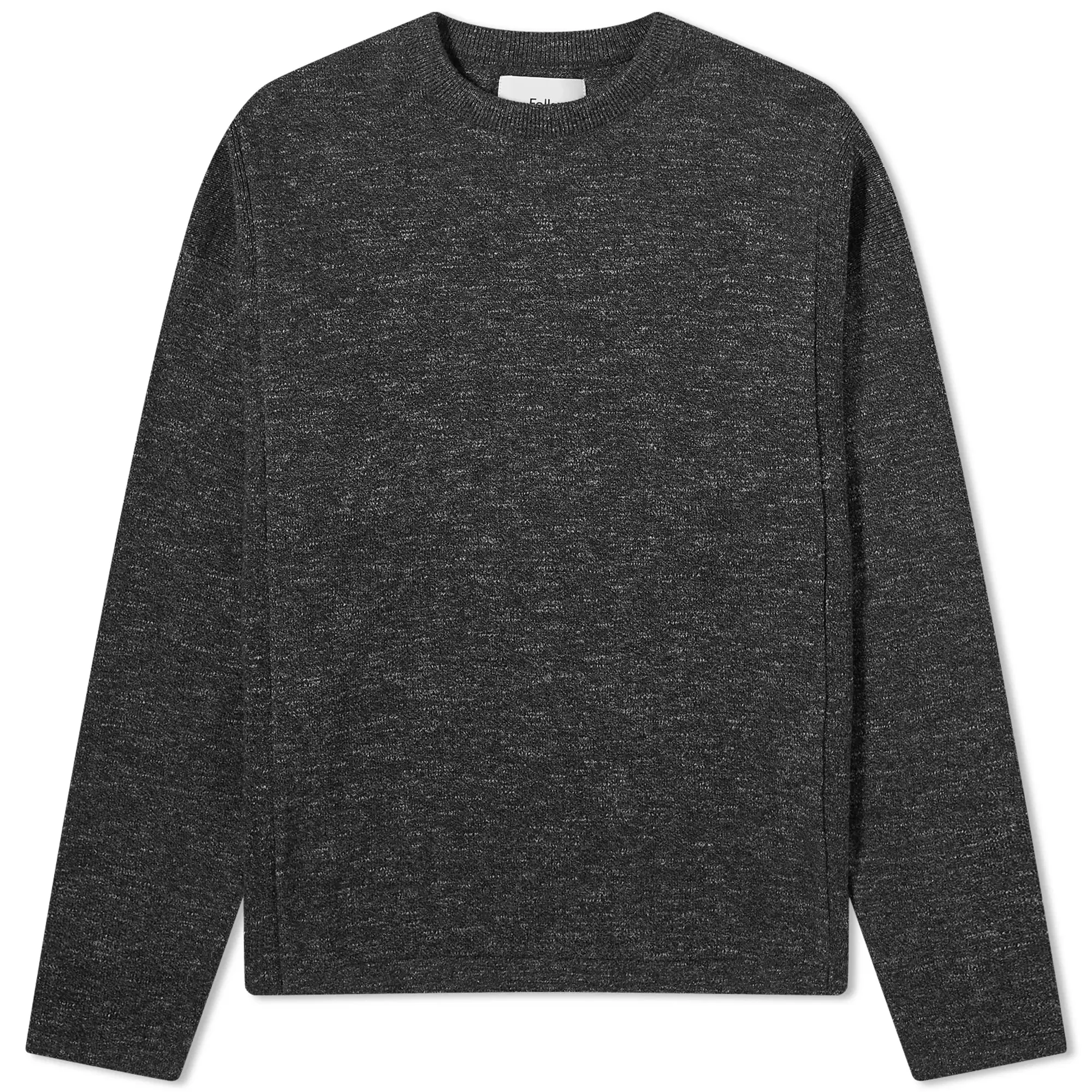 Folk Men's Lightweight Rib Crew Sweater Soft Black