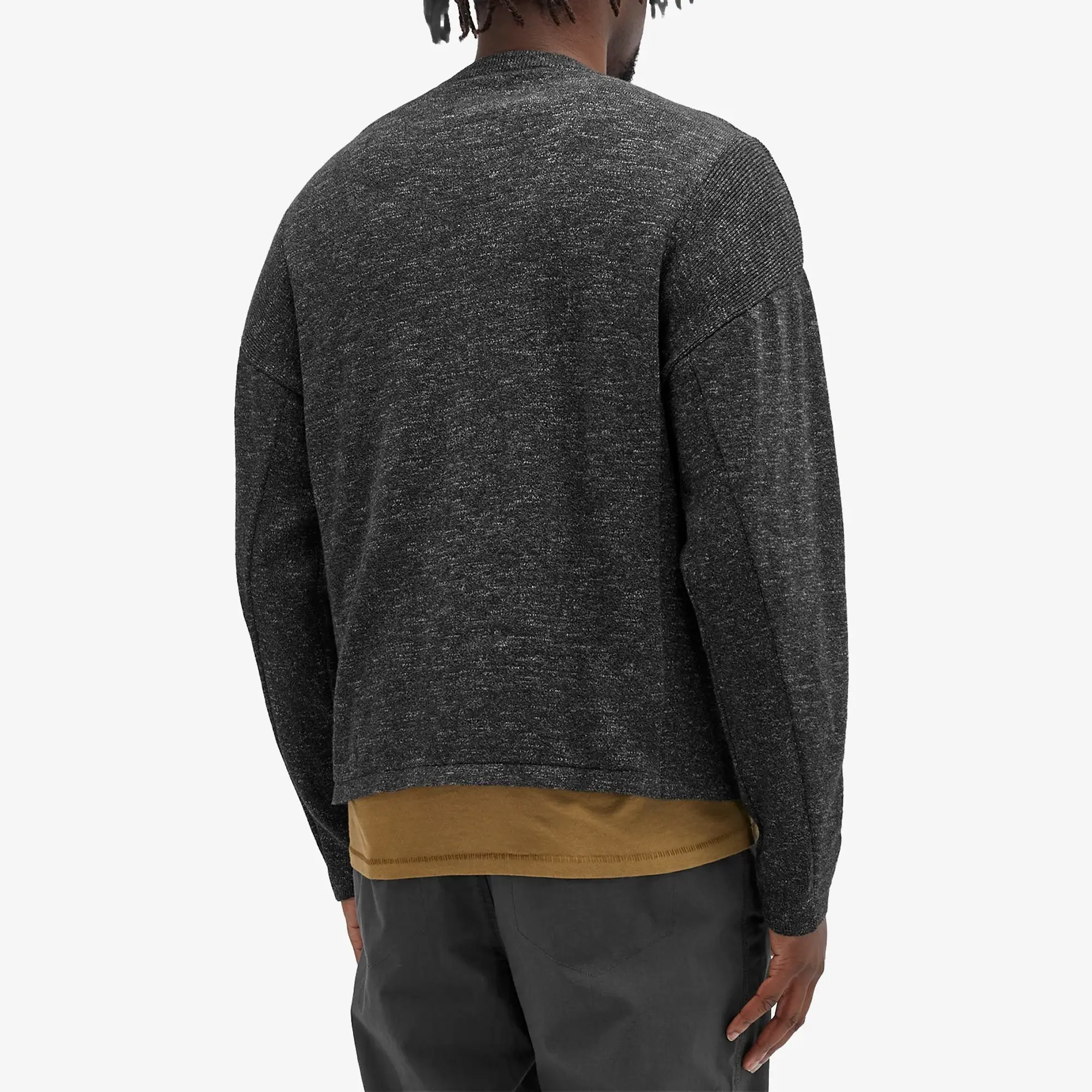 Folk Men's Lightweight Rib Crew Sweater Soft Black