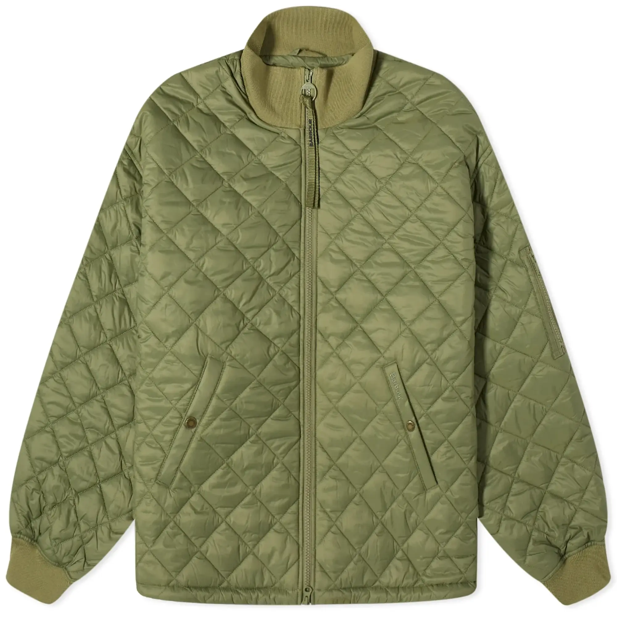 Barbour Men's Heritage + Flyer Field Quilt Jacket Bleached Olive
