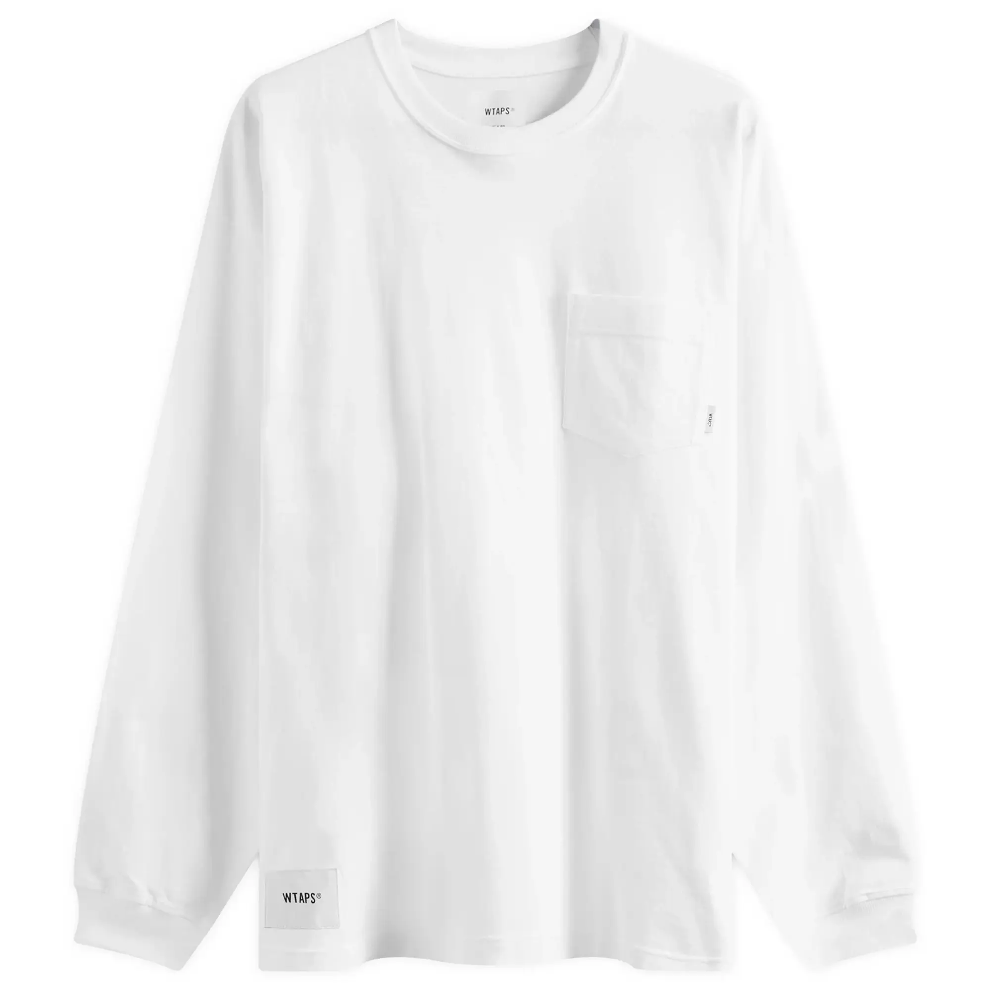 WTAPS Men's 12 Long Sleeve Printed T-Shirt White