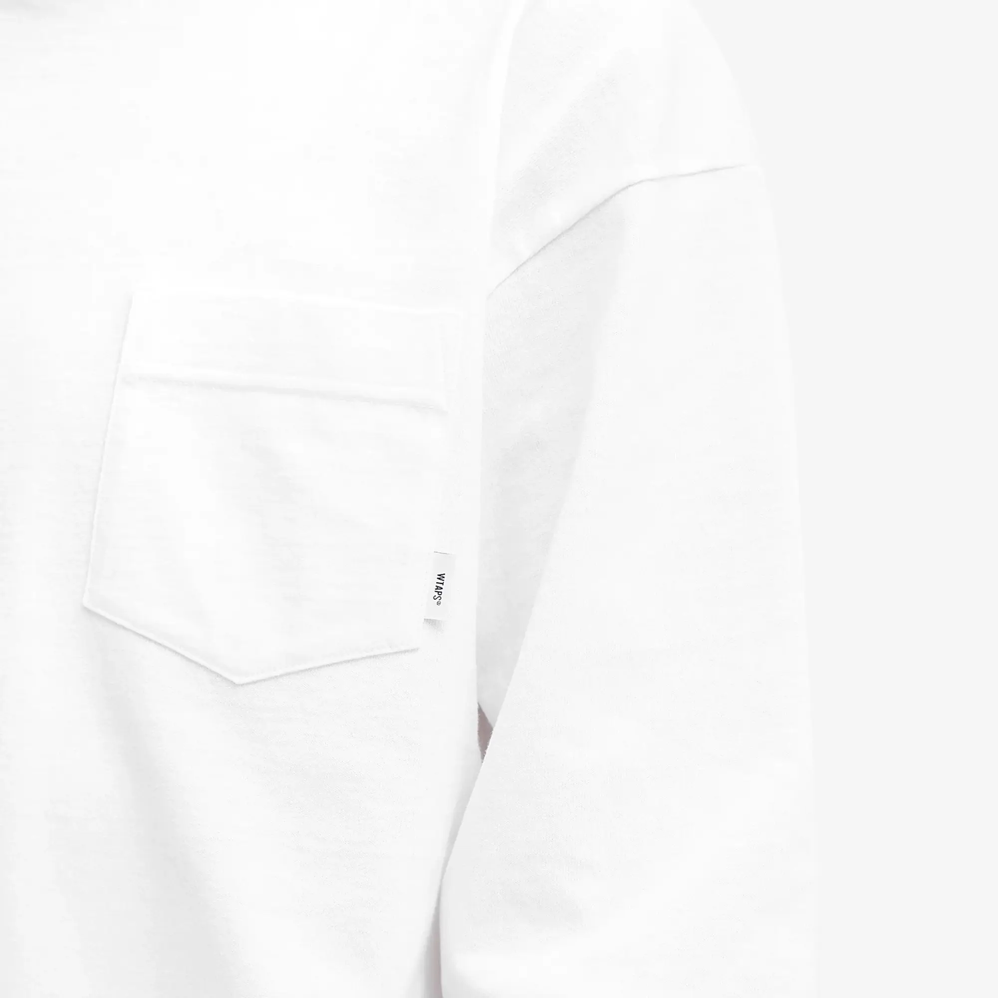 WTAPS Men's 12 Long Sleeve Printed T-Shirt White
