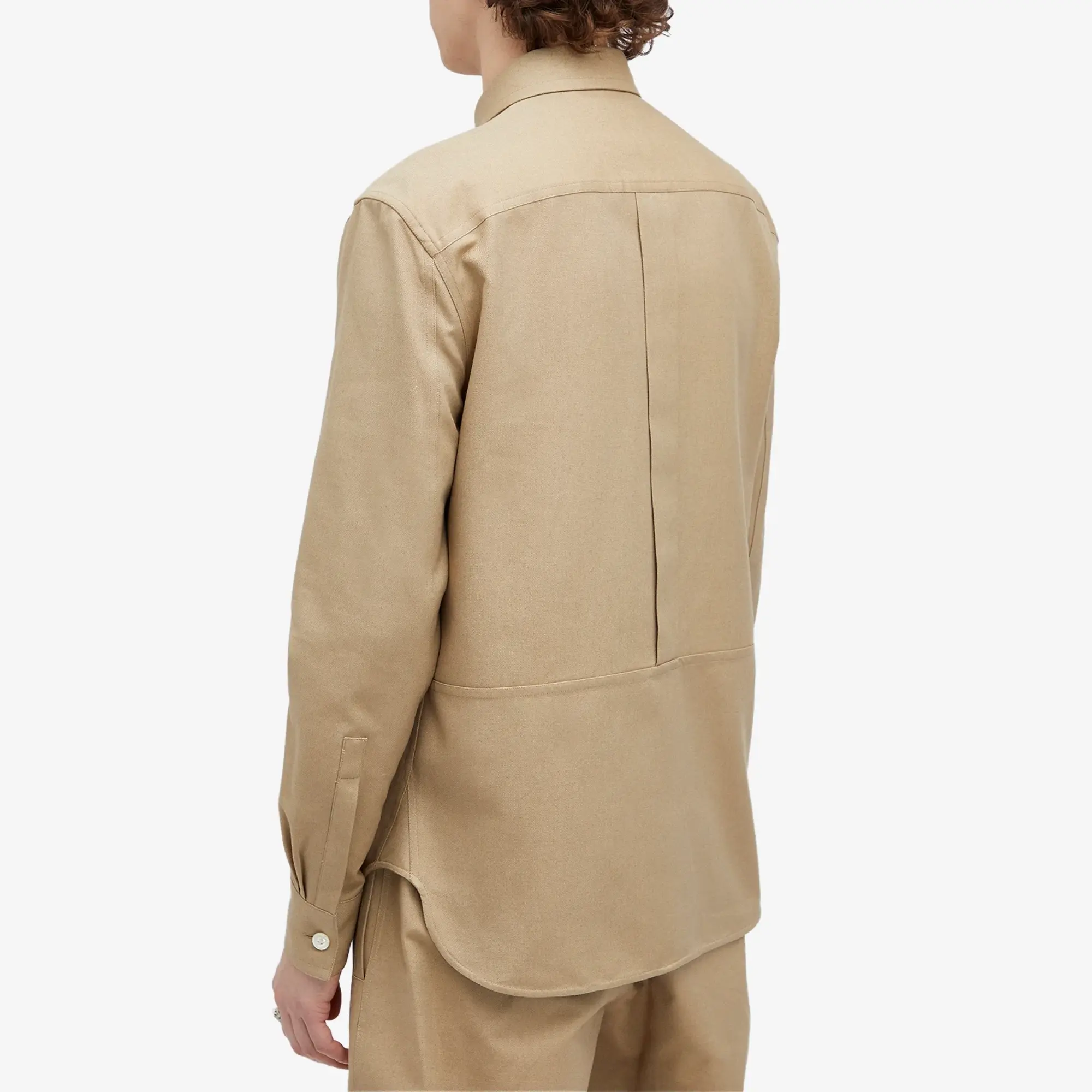 Alexander McQueen Men's Military Pocket Shirt Beige