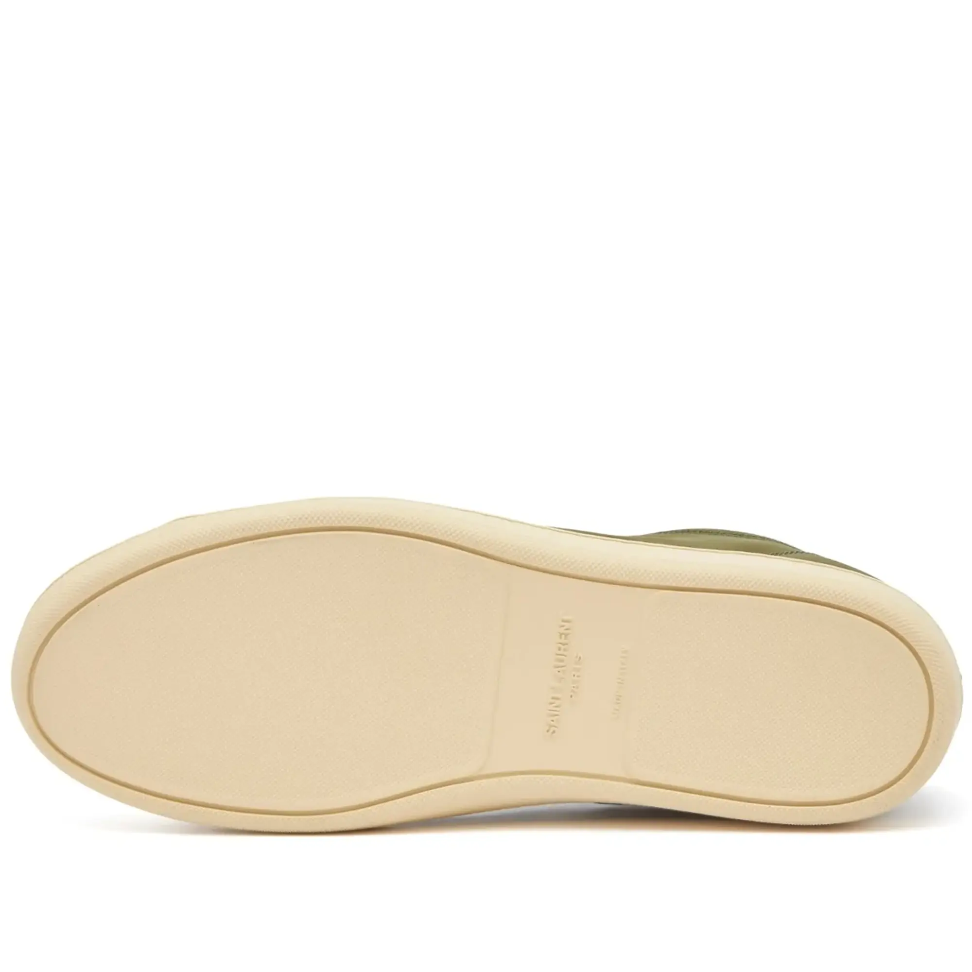 Saint Laurent Men's SL-39 Mid Top Sneaker Kiwi Cake/Coffee White