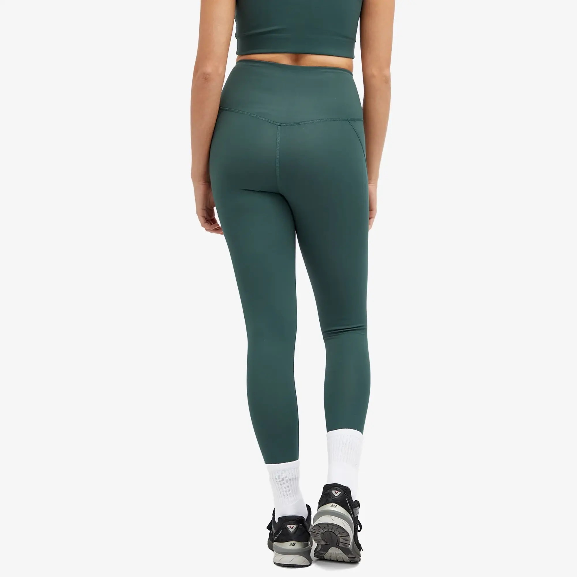 Girlfriend Collective Women's Compressive High Waisted 7/8 Legging - Moss - L - Green - Size: Large