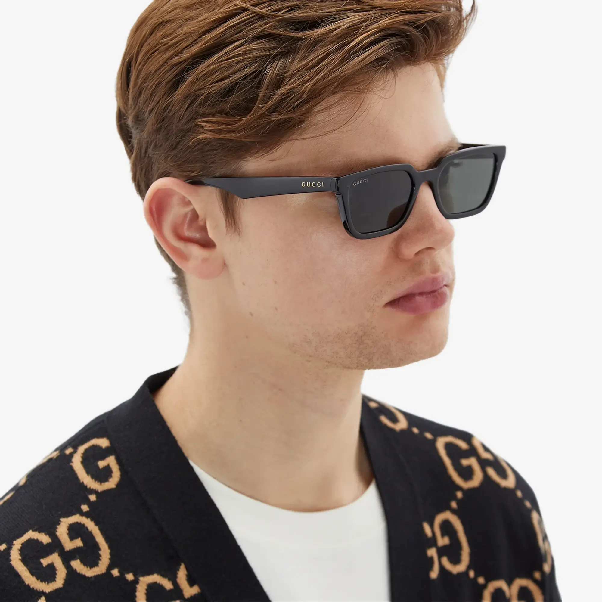 Gucci Men's Generation Light Sunglasses Black/Grey