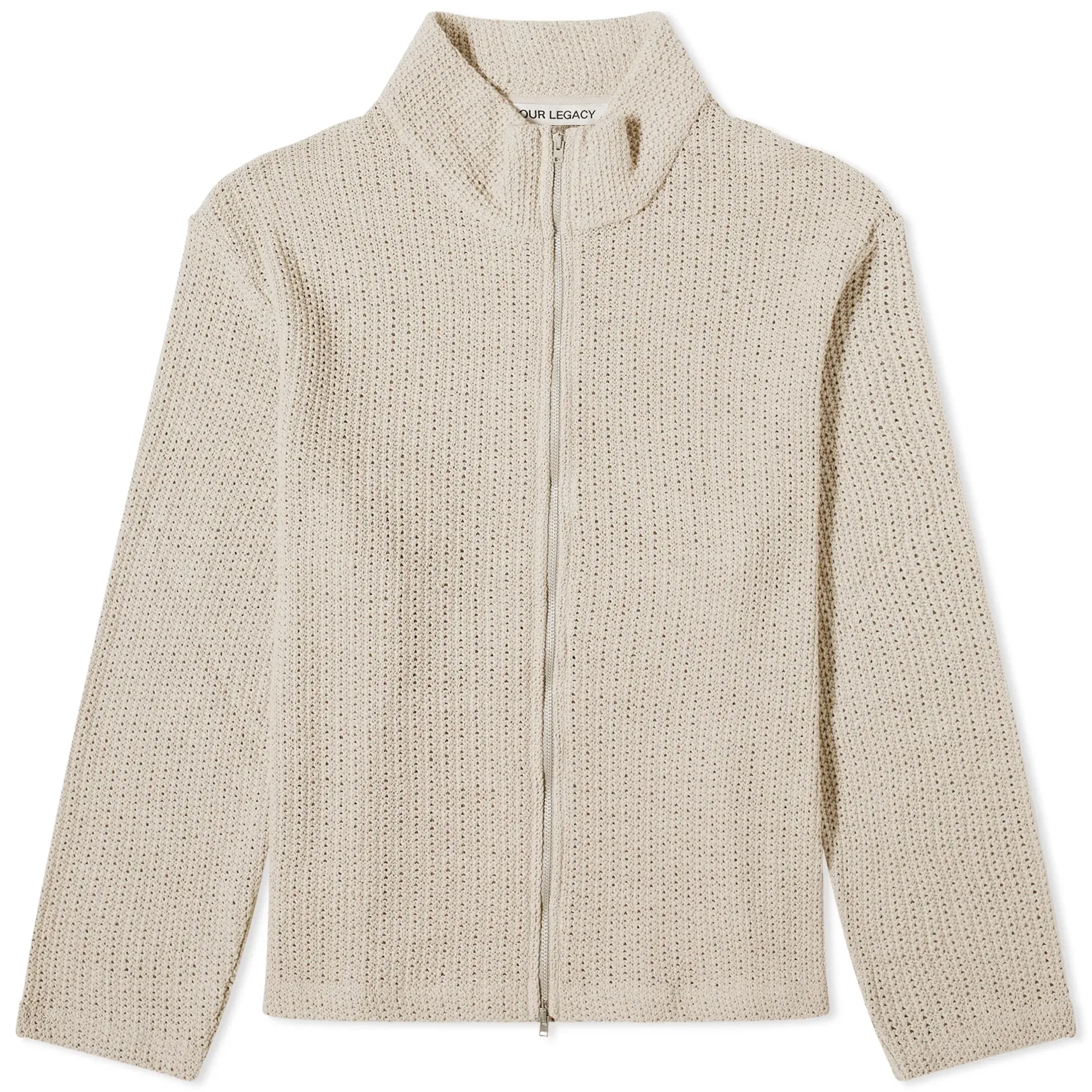 Our Legacy Men's Shrunken Full Zip Polo Natural | M2246SM | FOOTY.COM