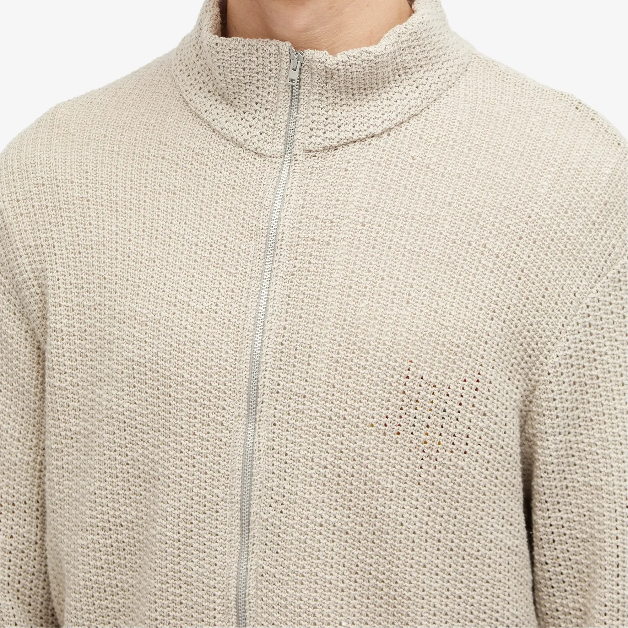 Our Legacy Men's Shrunken Full Zip Polo Natural | M2246SM | FOOTY.COM