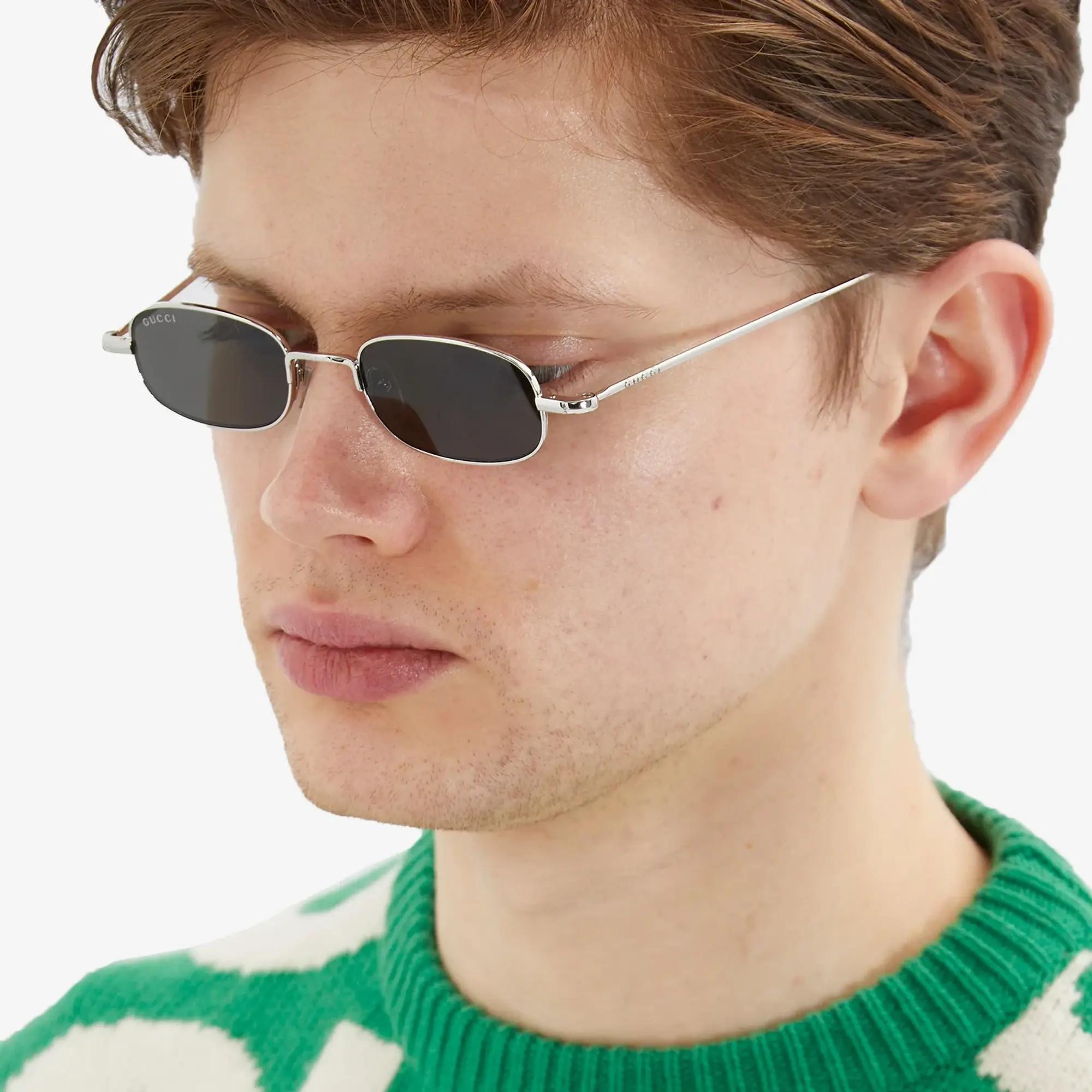 Gucci Men's Show Sunglasses Silver/Grey