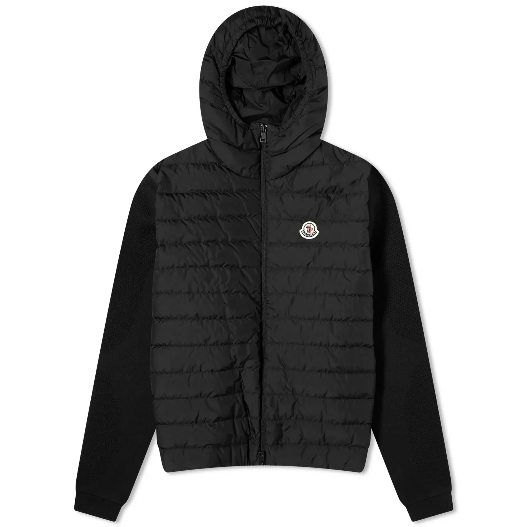 Moncler Men s Knit Down Jacket Black 9B000 09 M1124 999 FOOTY.COM