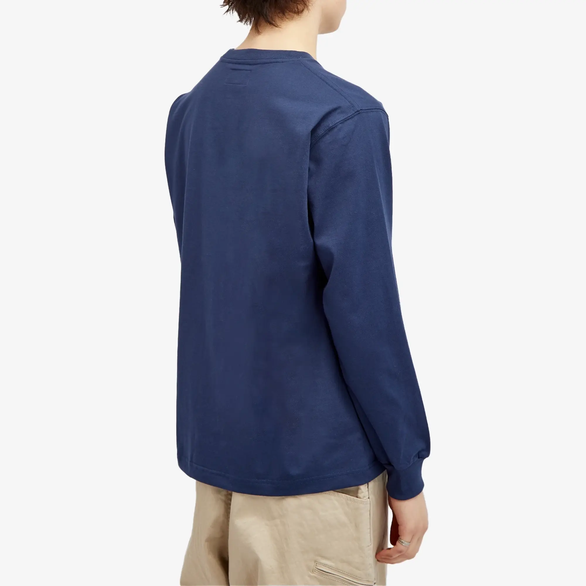 Beams Plus Men's Long Sleeve Pocket T-Shirt Navy