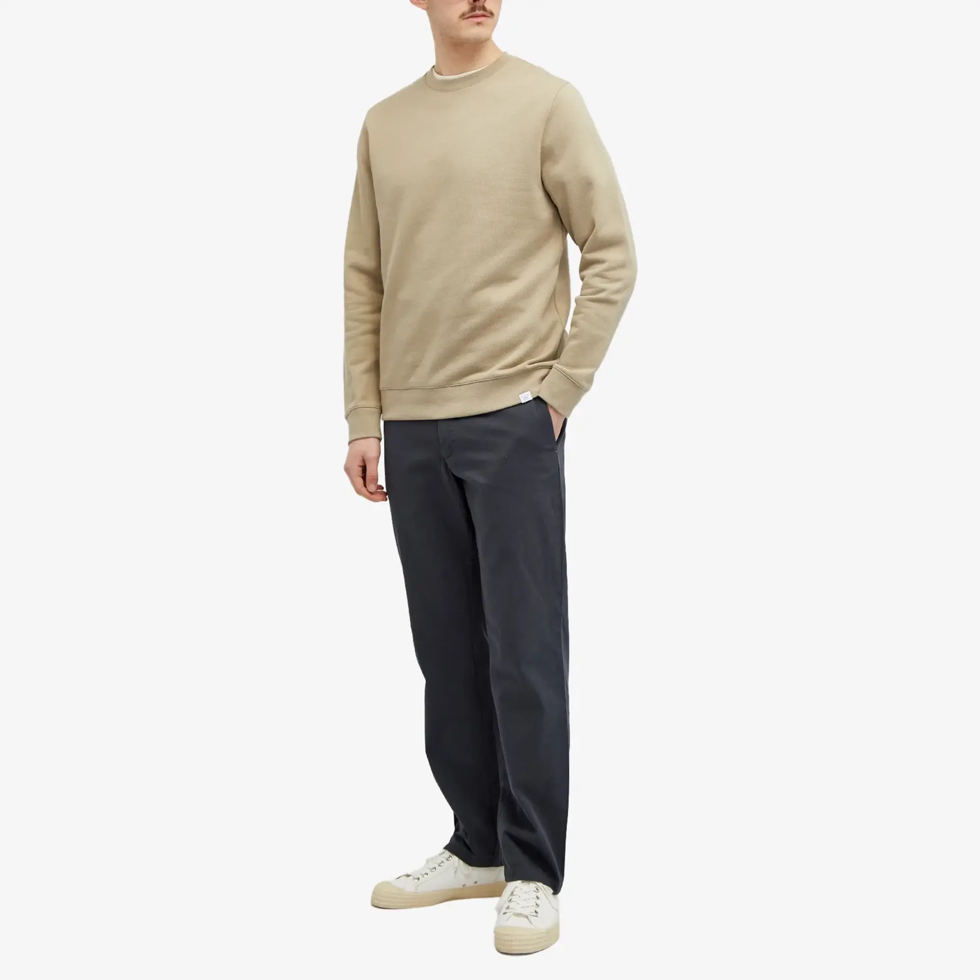 Norse Projects Men's Vagn Slim Organic Crew Sweatshirt Sand