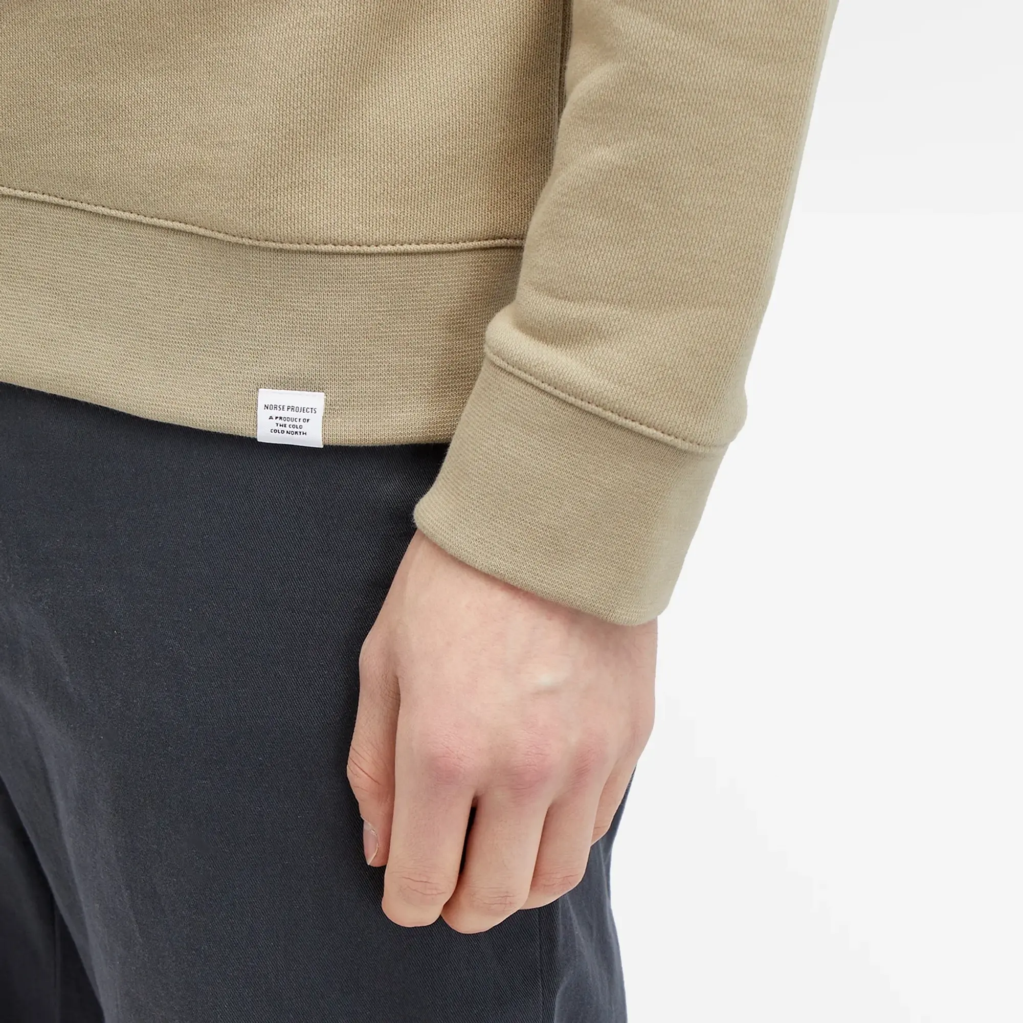 Norse Projects Men's Vagn Slim Organic Crew Sweatshirt Sand