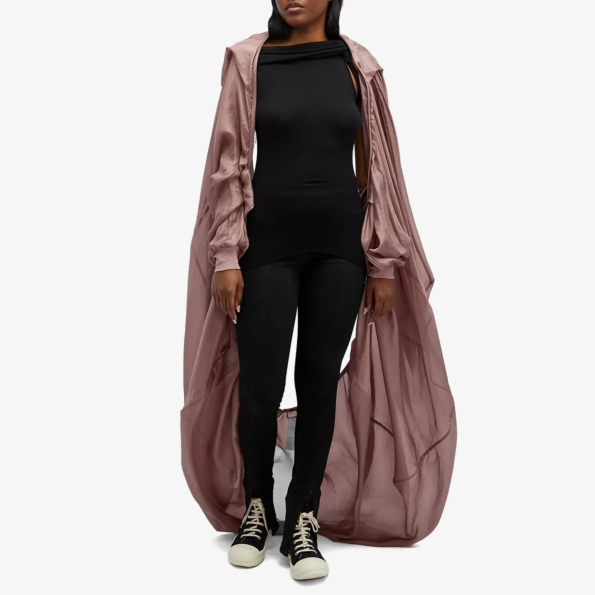 Rick Owens Women's Hooded Jacket Dusty Pink