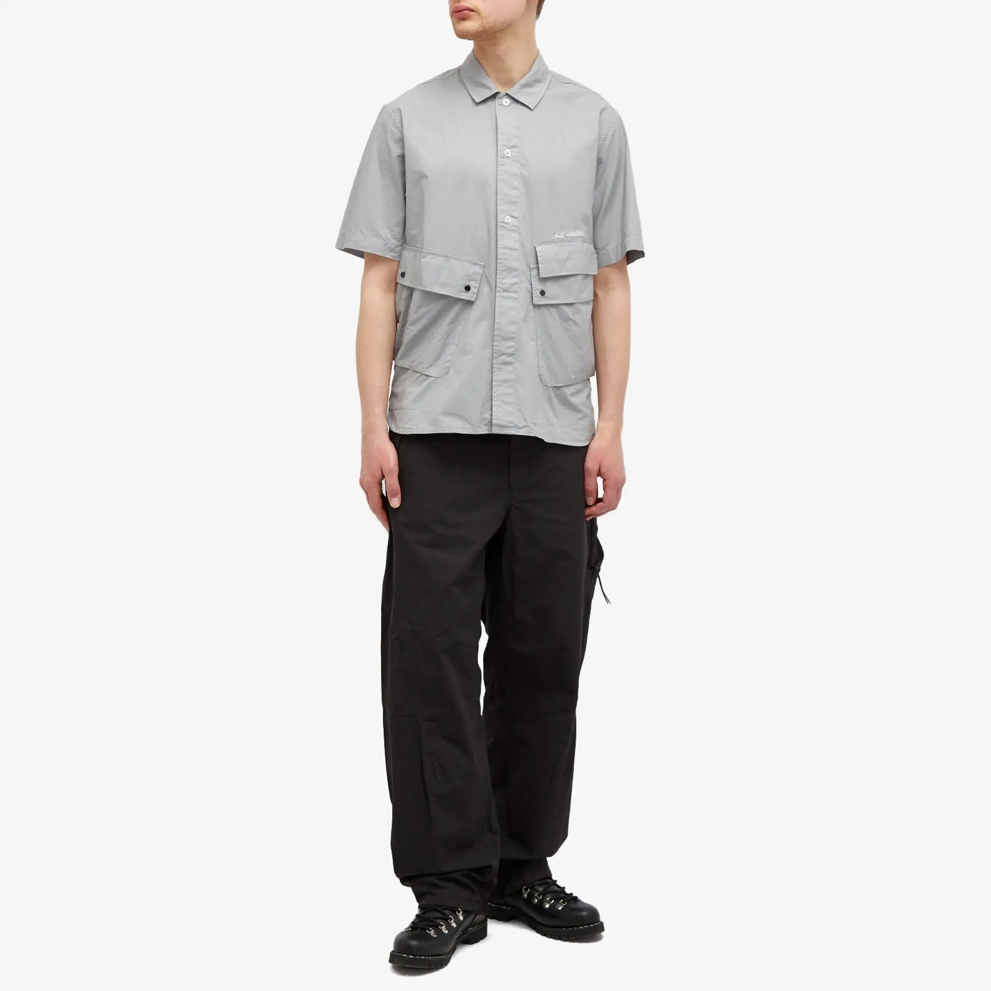 C.P. Company Men's Popeline Pocket Shirt Drizzle