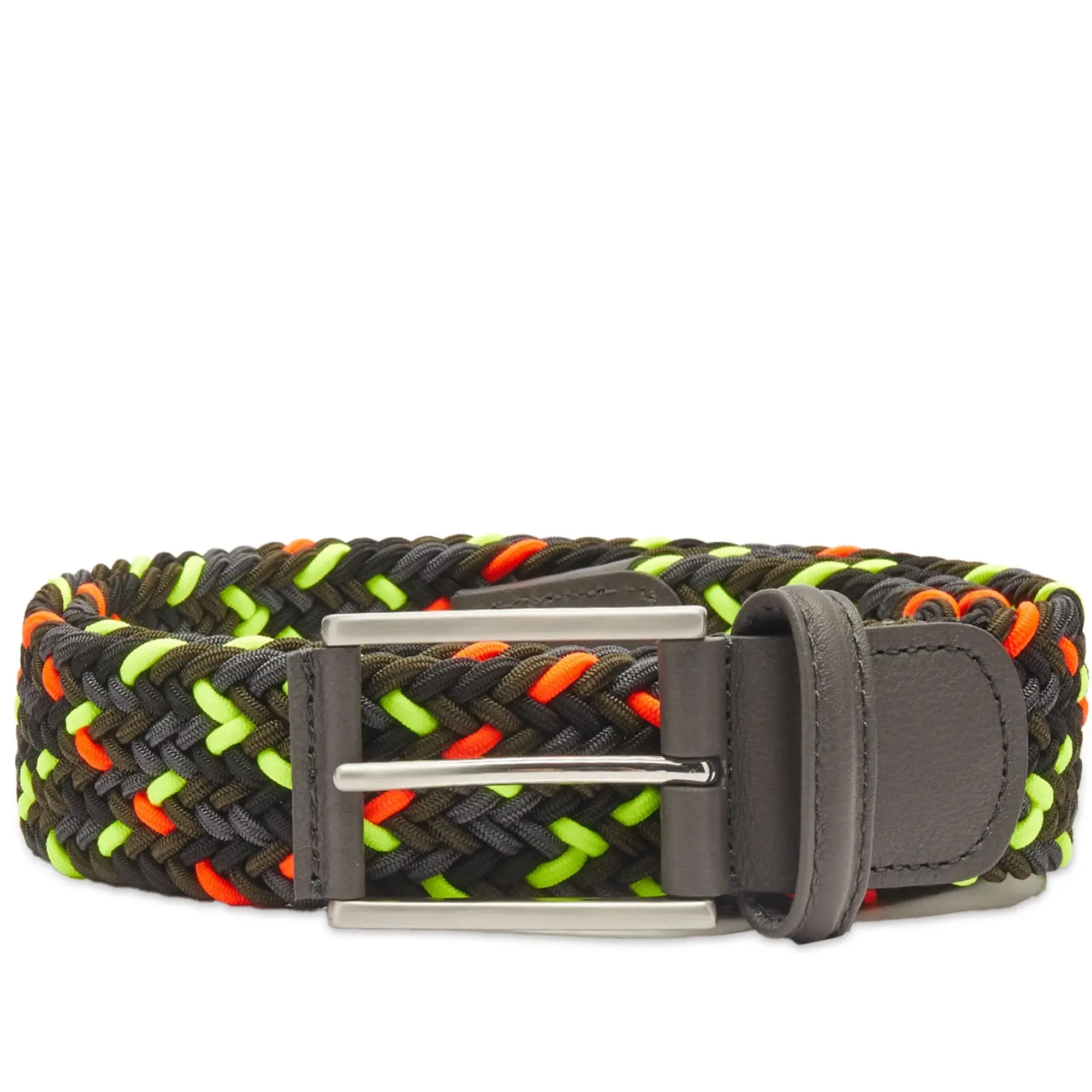 Anderson's Men's Woven Textile Belt Black/Charcoal/Neon