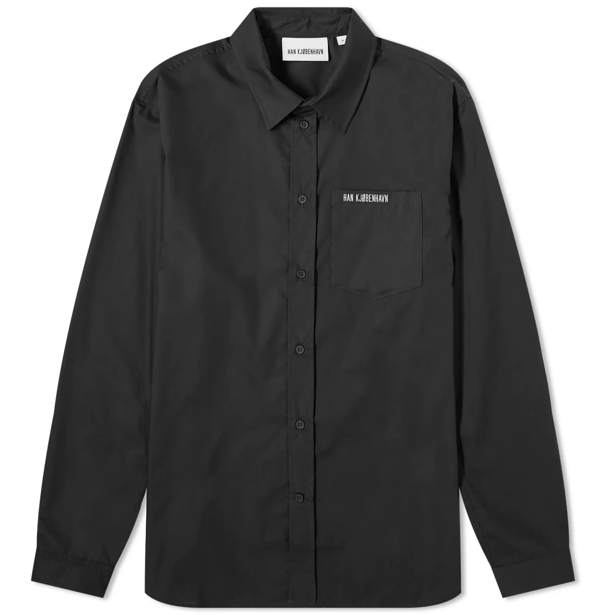 Han Kjobenhavn Men's Logo Regular Fit Shirt Black