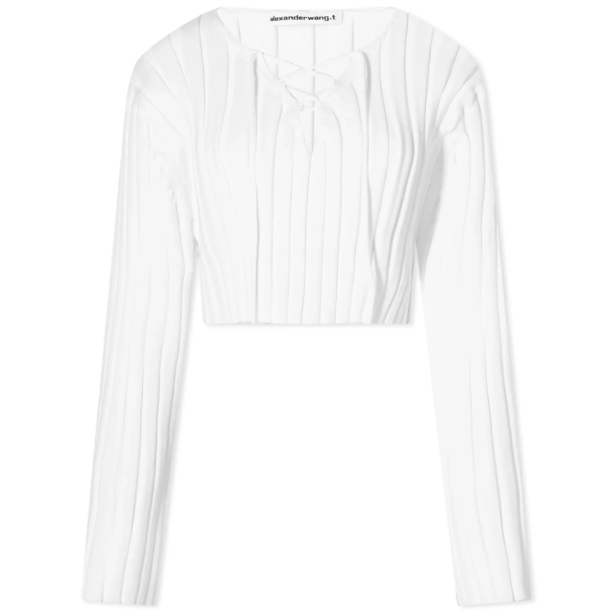 Alexander Wang Women's Drop Shoulder Crop Sweatshirt White