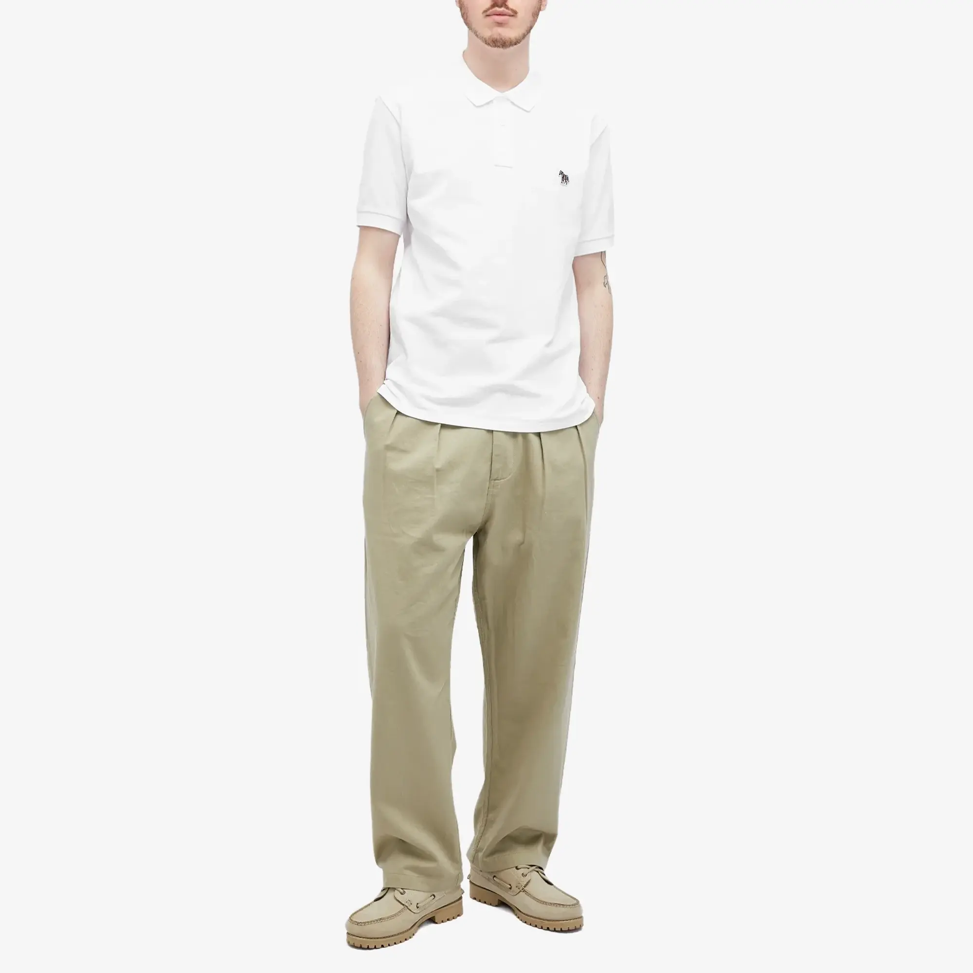 Paul Smith Zebra Applique Organic Cotton Polo Shirt