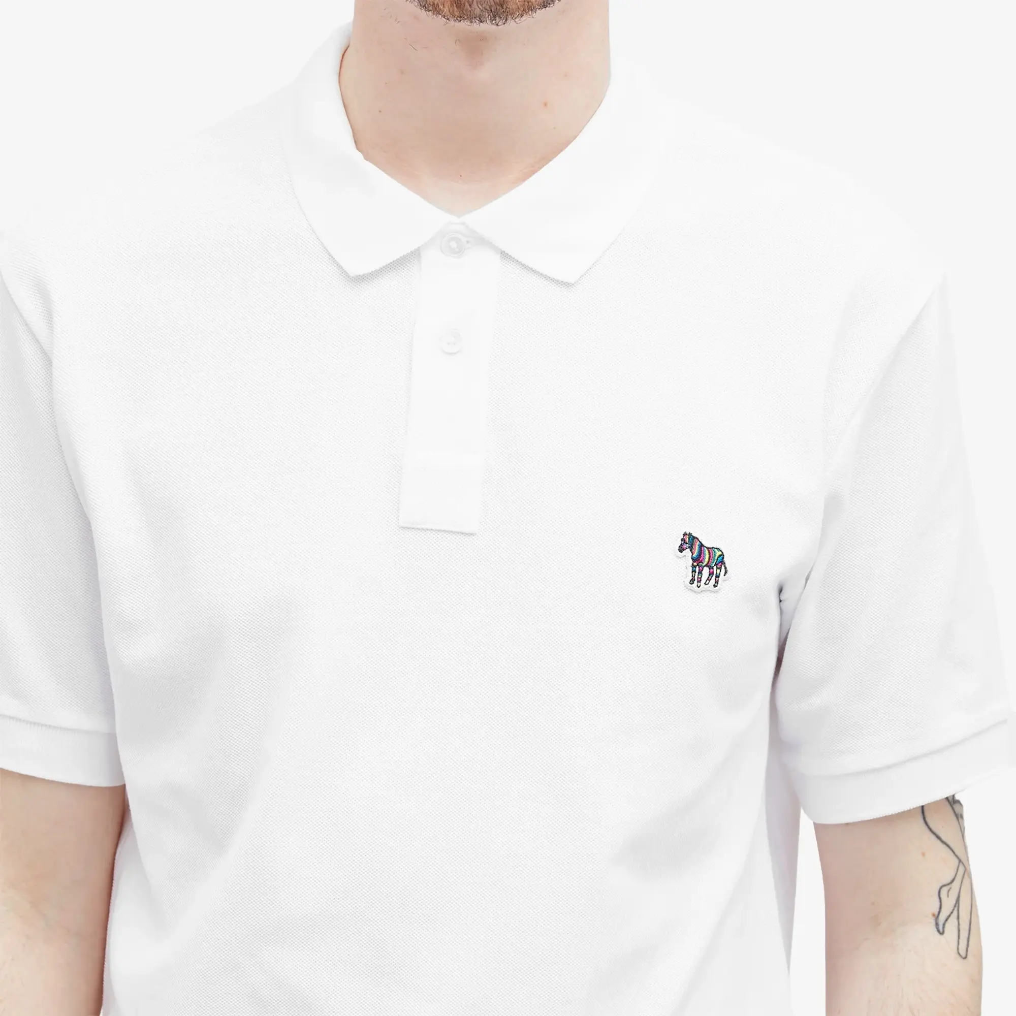 Paul Smith Zebra Applique Organic Cotton Polo Shirt