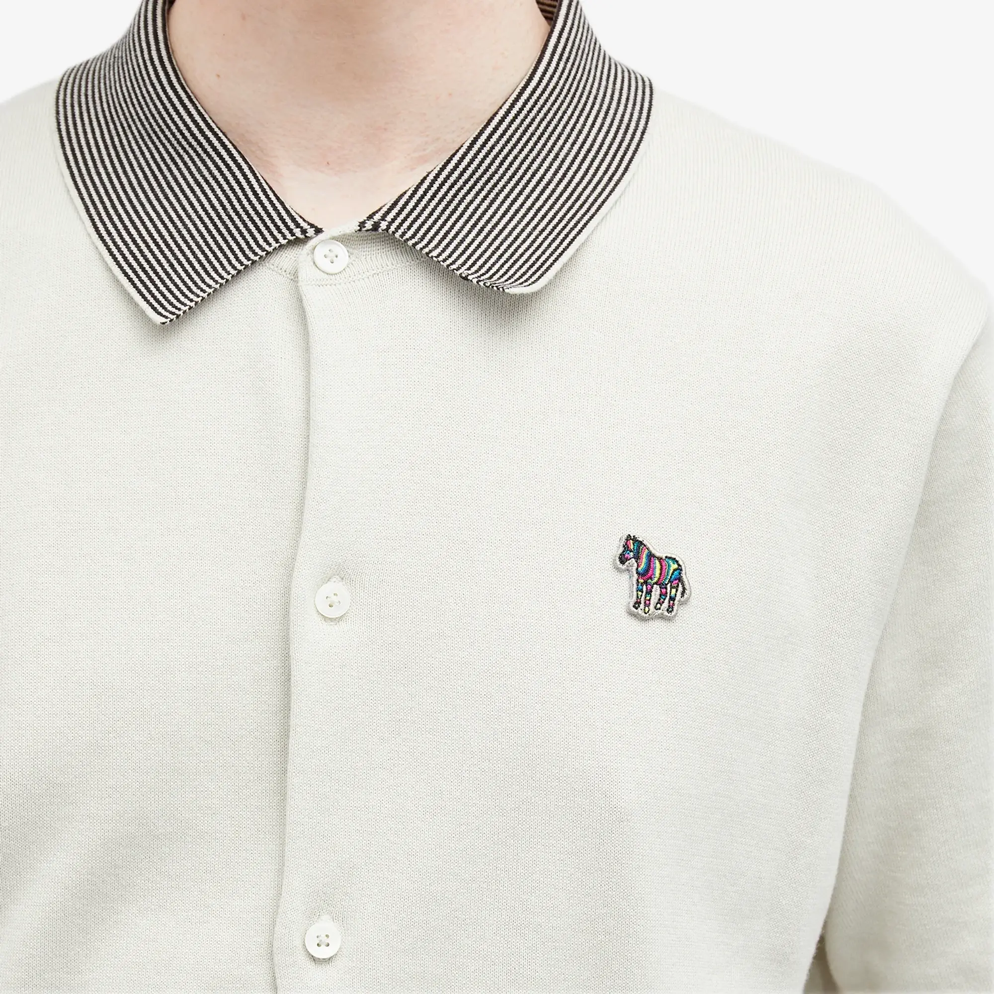 Paul Smith Men's Short Sleeve Knit Shirt Grey