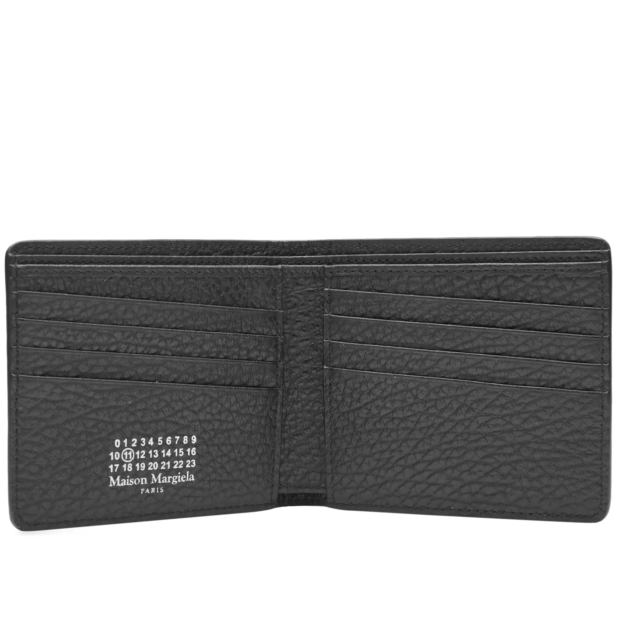 Maison Margiela Men's Embossed Grain Billfold Wallet Black
