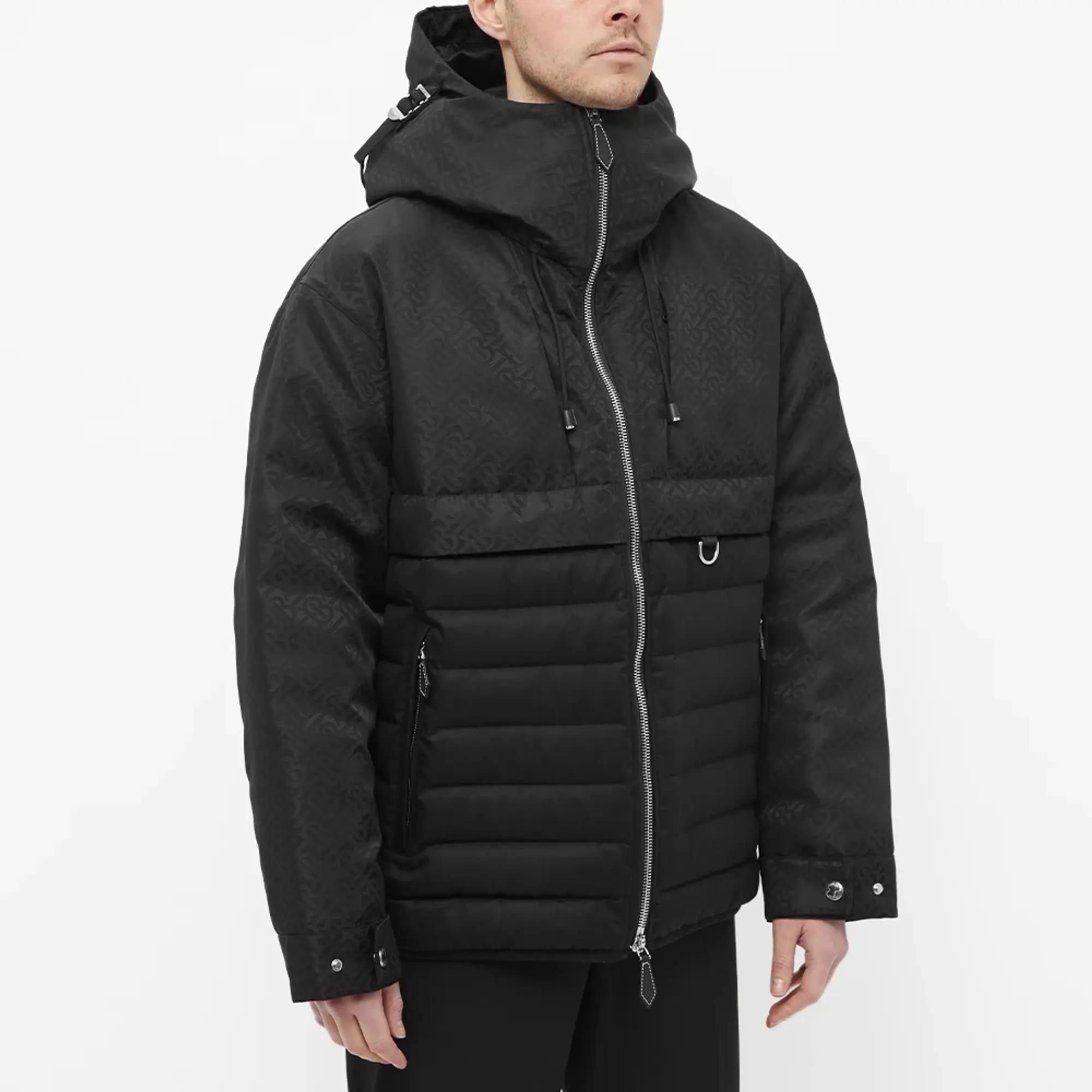 Burberry Men's Linby Monogram Down Jacket - END. Exclusive Black Jacquard