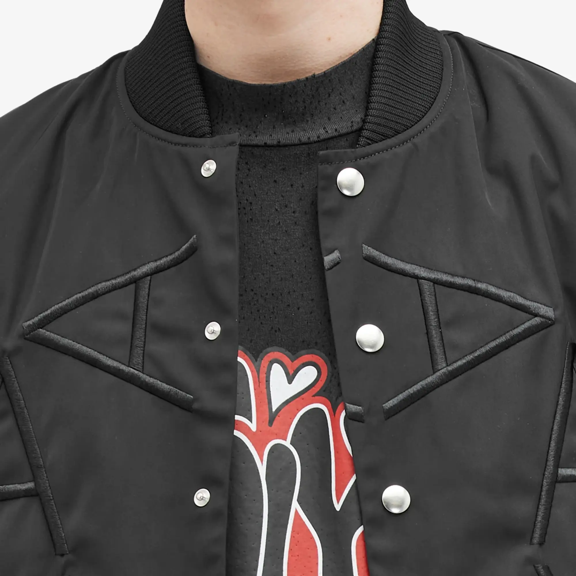 1017 ALYX 9SM Men's Nylon Logo Varsity Jacket Black