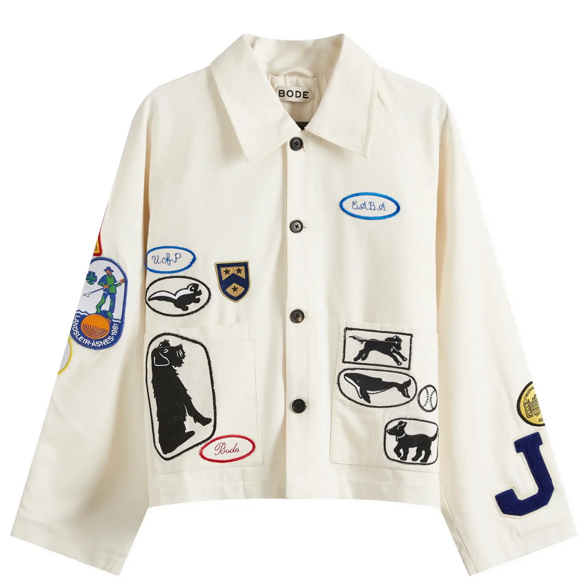 BODE Men's Cambridge Patch Jacket White/Multi