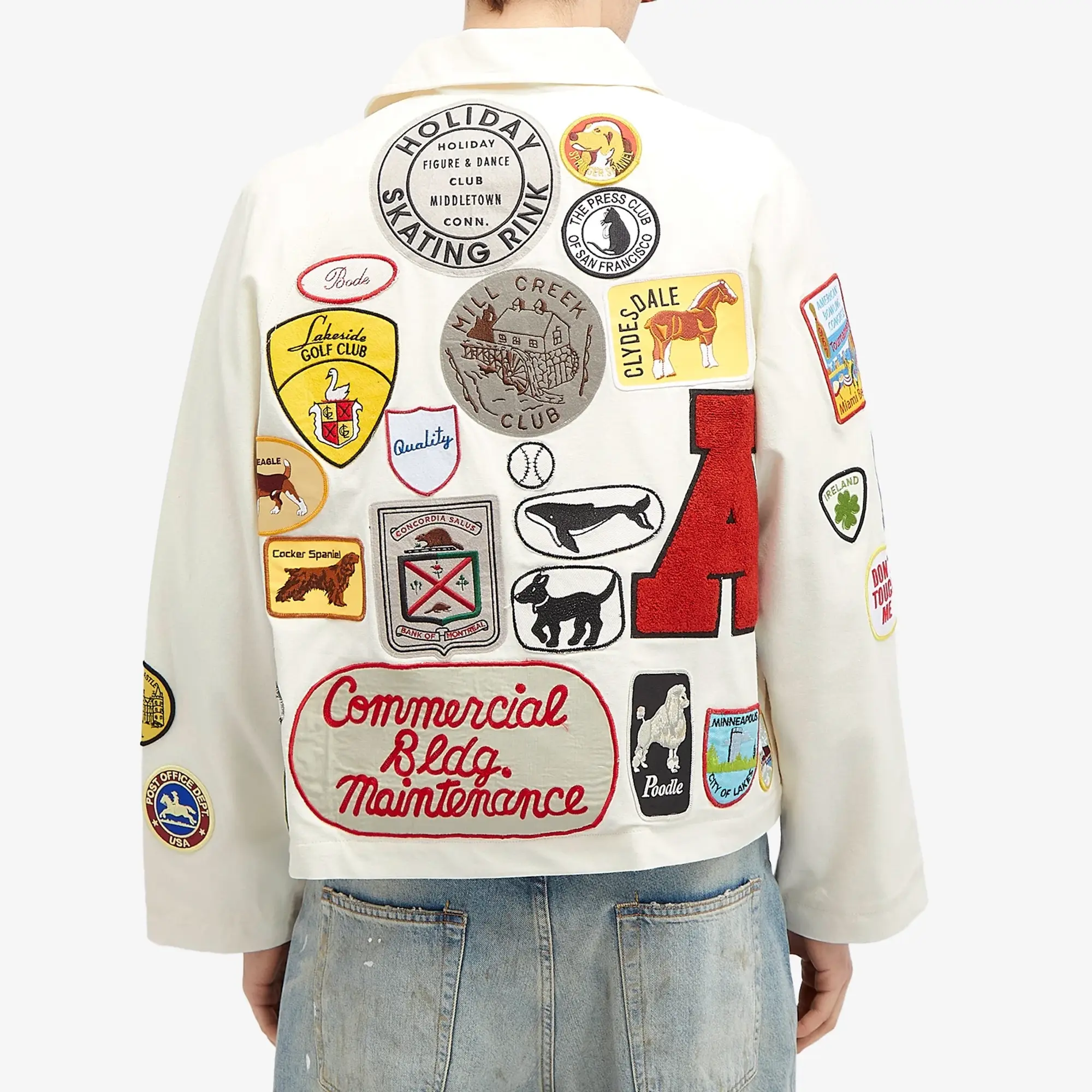 BODE Men's Cambridge Patch Jacket White/Multi