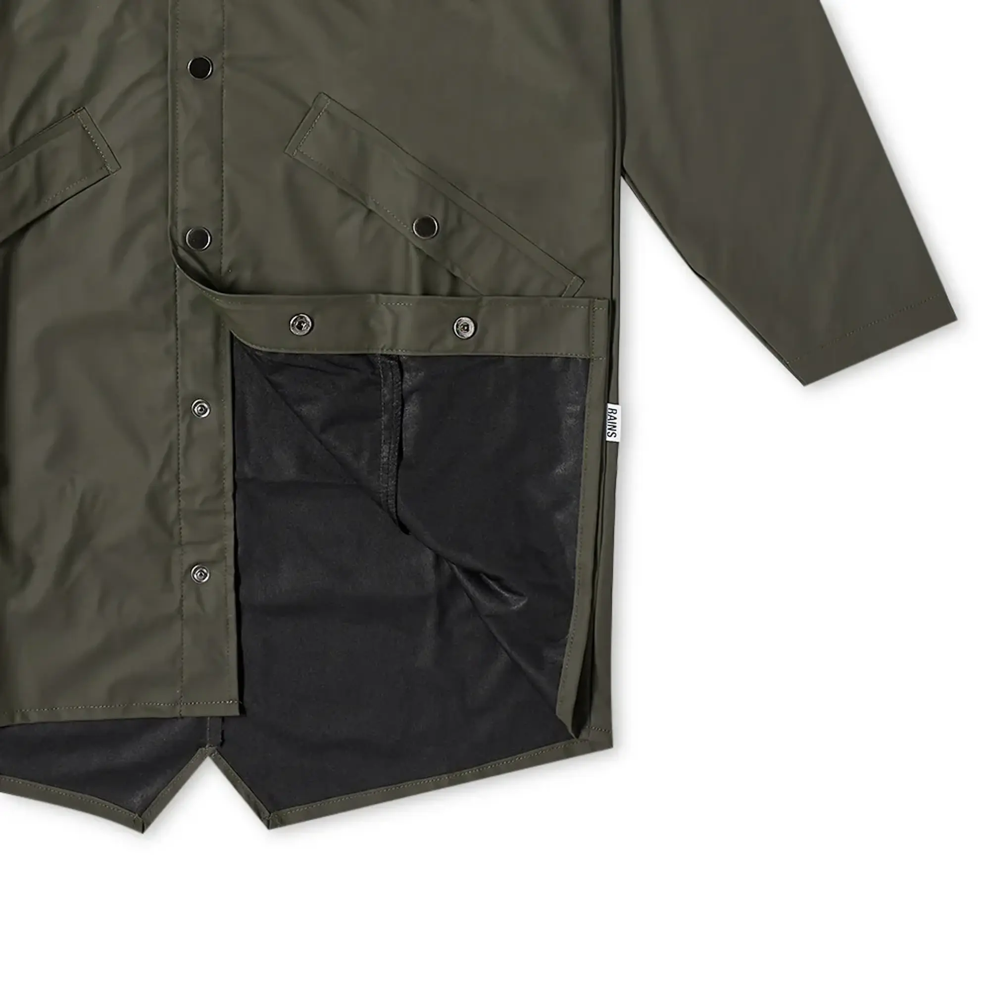 Rains Long Jacket Green