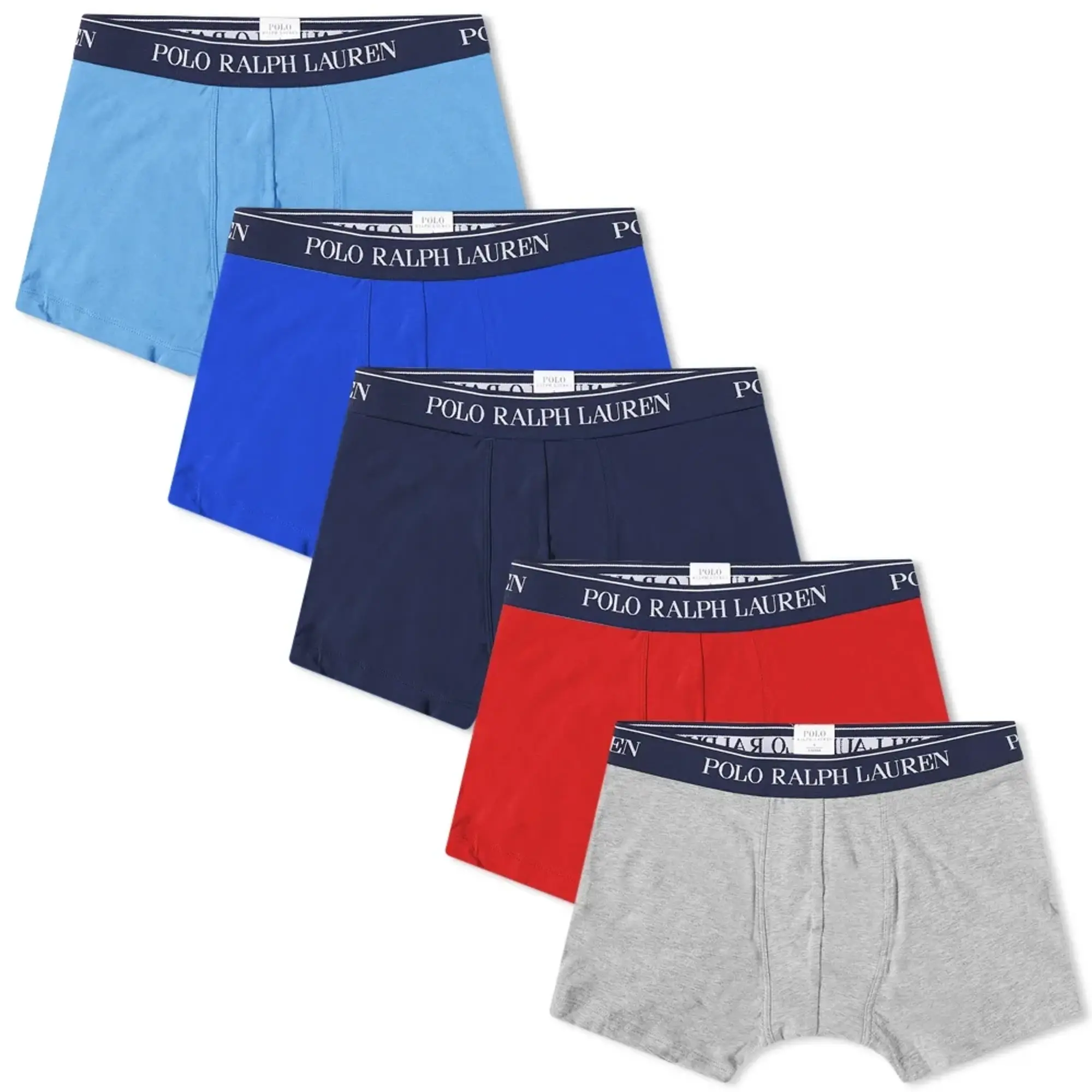 Polo Ralph Lauren Men's Classic Trunk - 5 Pack Red/Grey/Royal