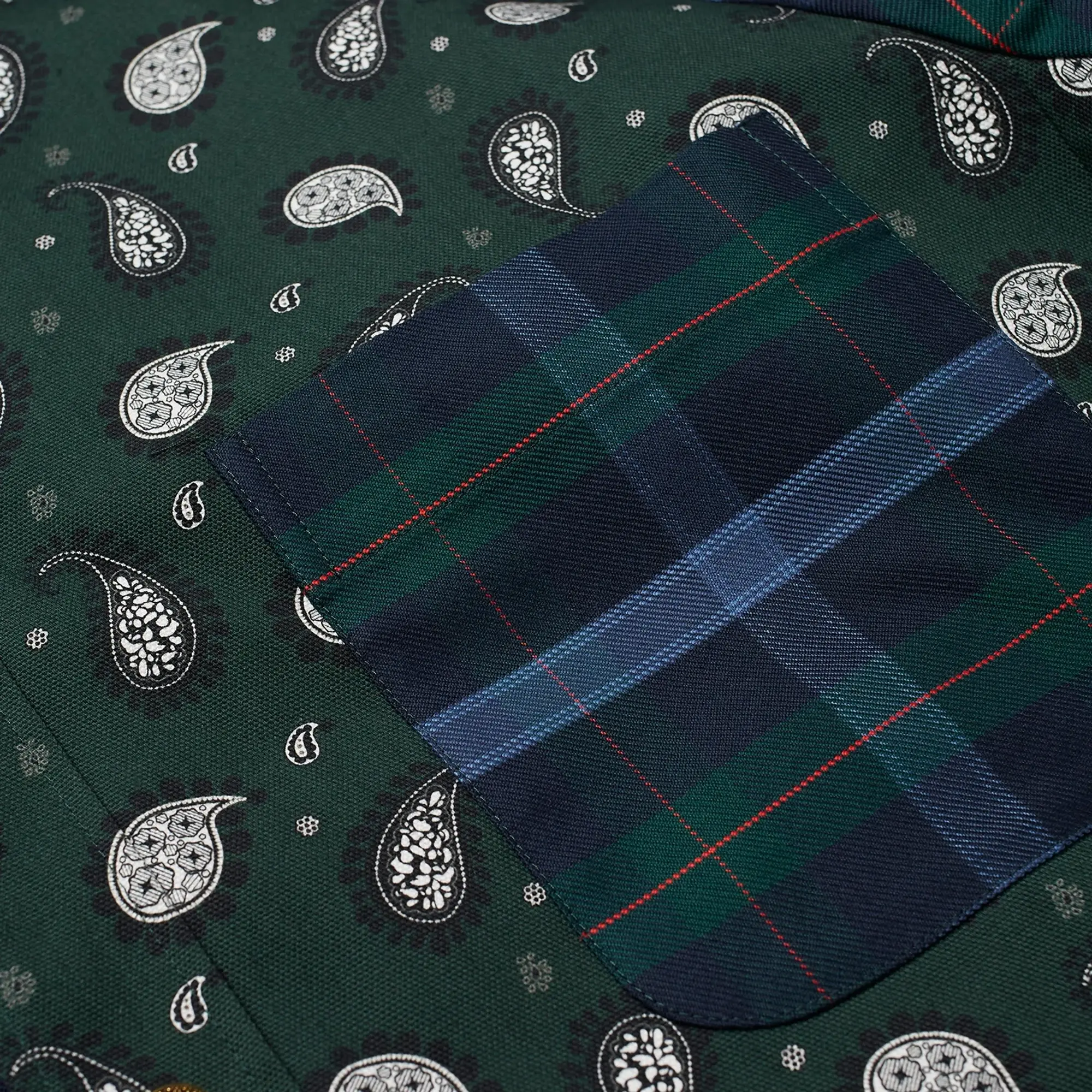 Thom Browne Men's Snap Front Shirt Jacket Dark Green