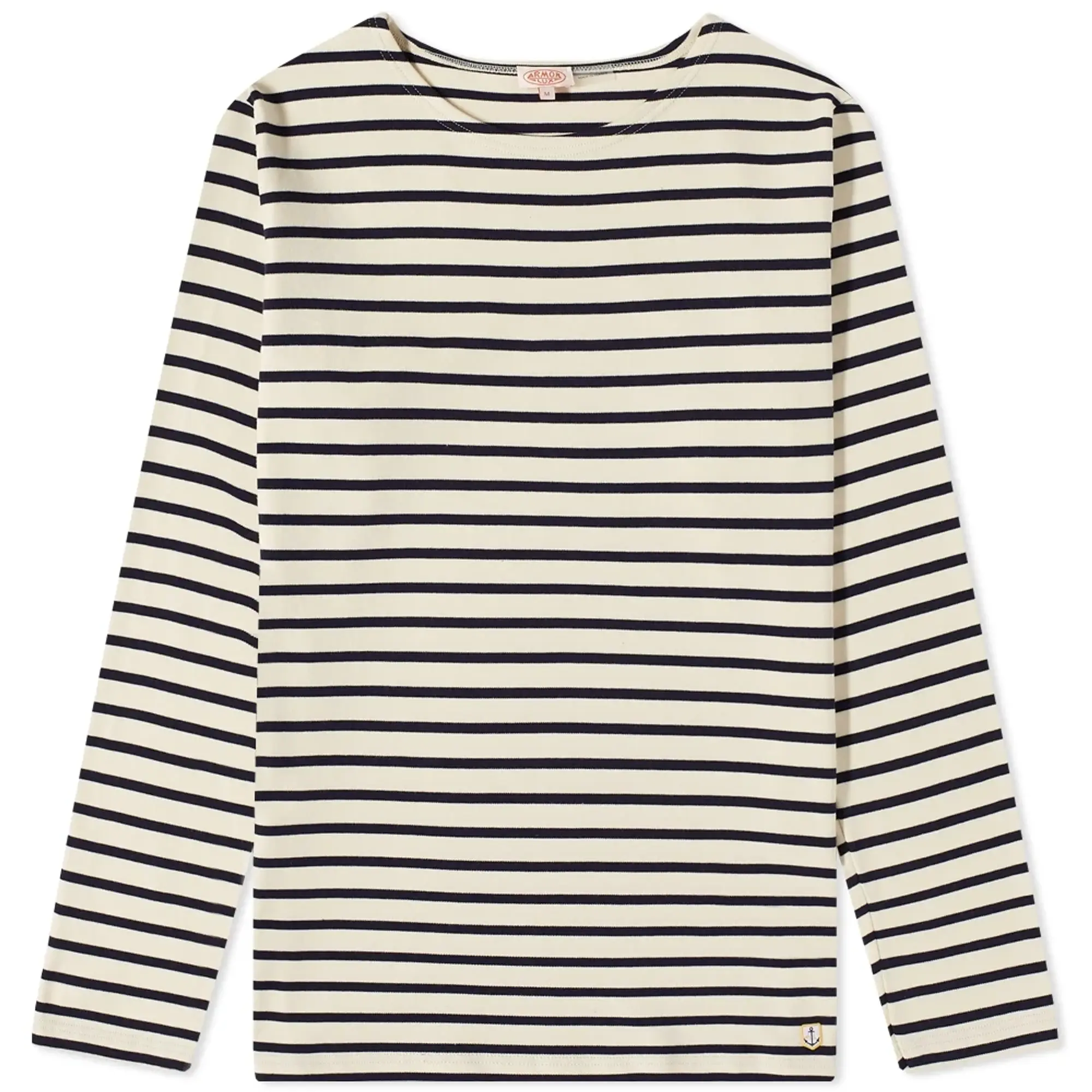 Armor-Lux Men's Long Sleeve Houat Mariniere T-Shirt Natural/Navy