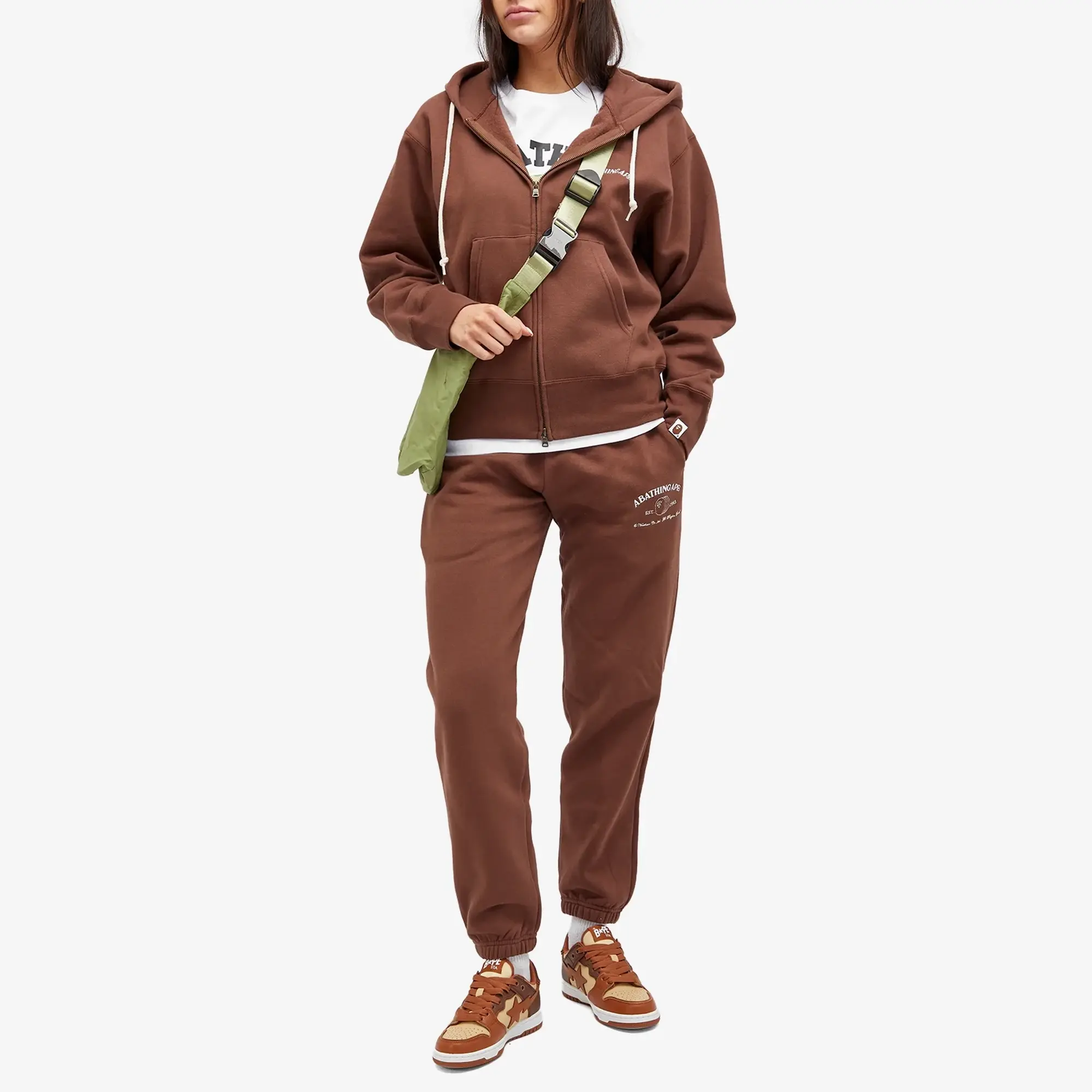 A Bathing Ape Women's Ape Sweat Pants Brown