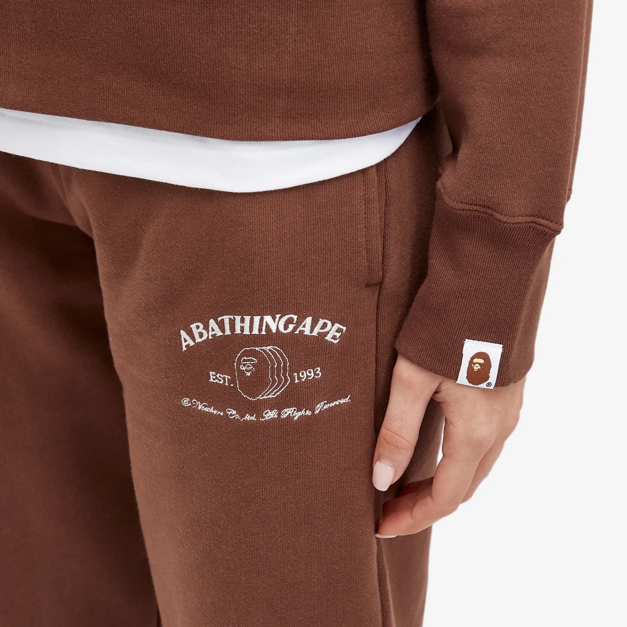 A Bathing Ape Women's Ape Sweat Pants Brown