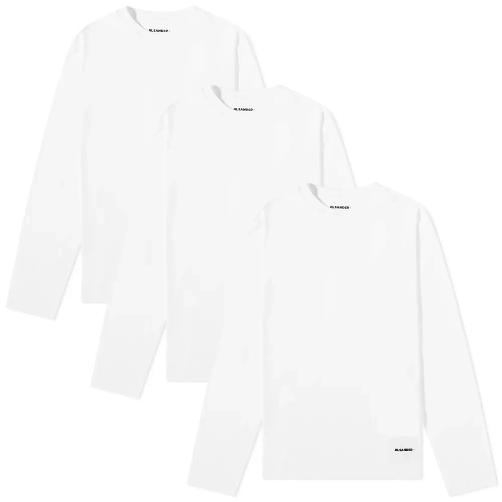 Jil Sander Men's Long Sleeve T-Shirt - 3 Pack White