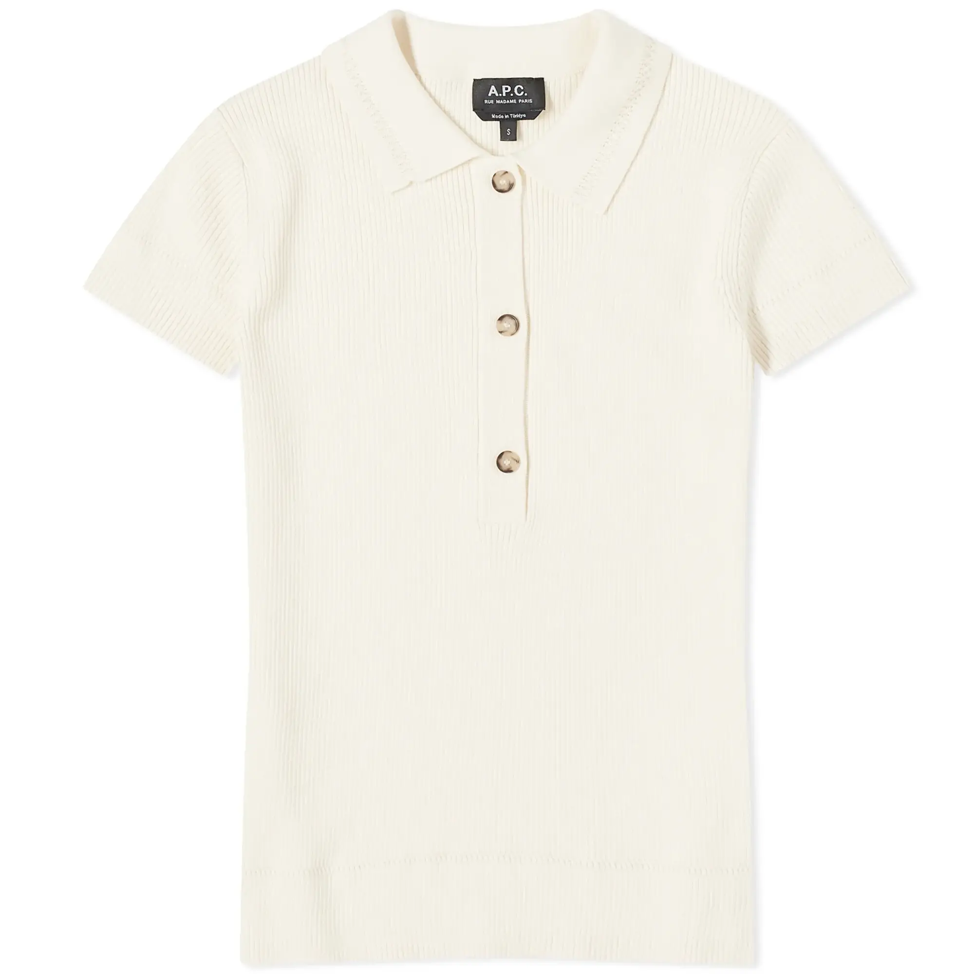 A.P.C. Women's Elora Knitted Polo Top White