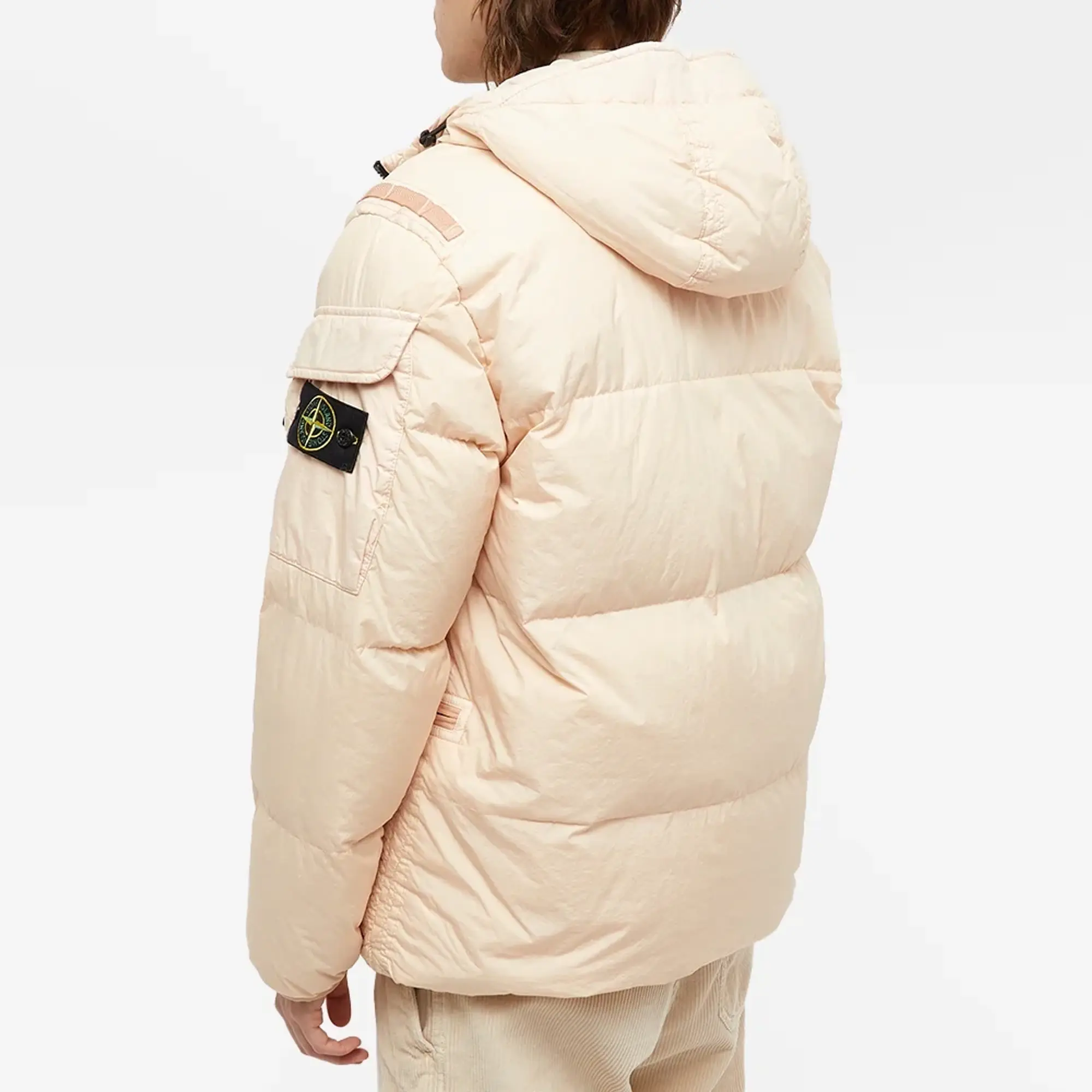 Stone Island Men's Crinkle Reps Down Jacket Light Pink