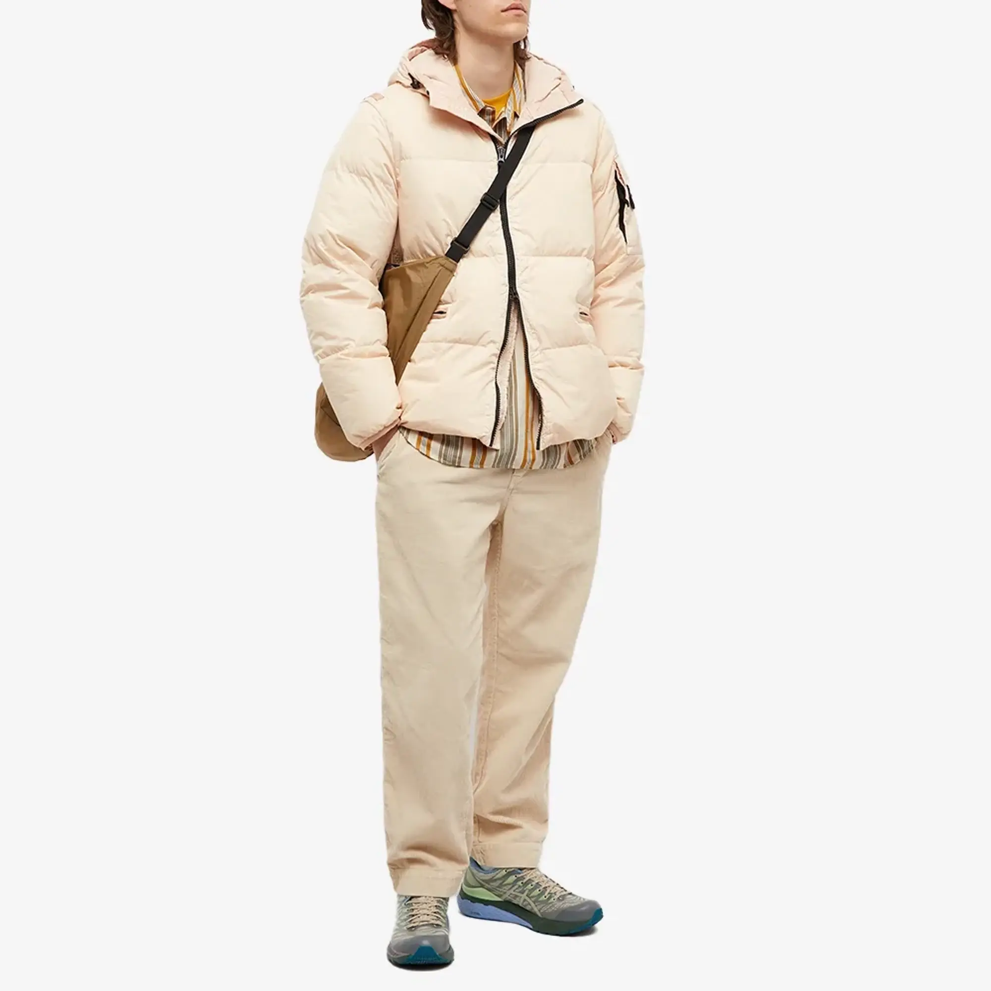 Stone Island Men's Crinkle Reps Down Jacket Light Pink