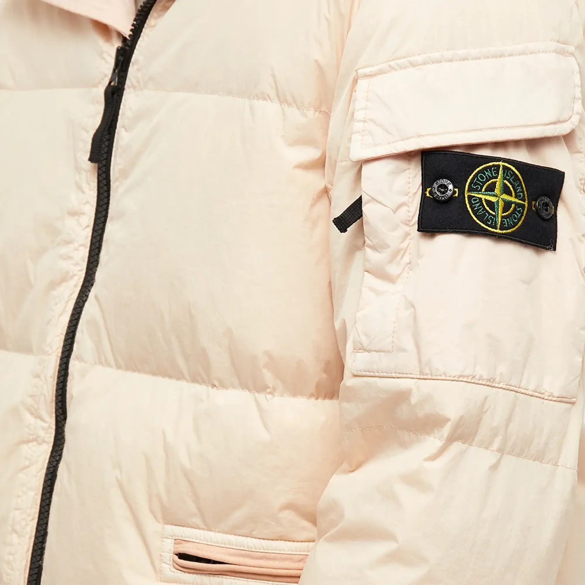Stone Island Men's Crinkle Reps Down Jacket Light Pink
