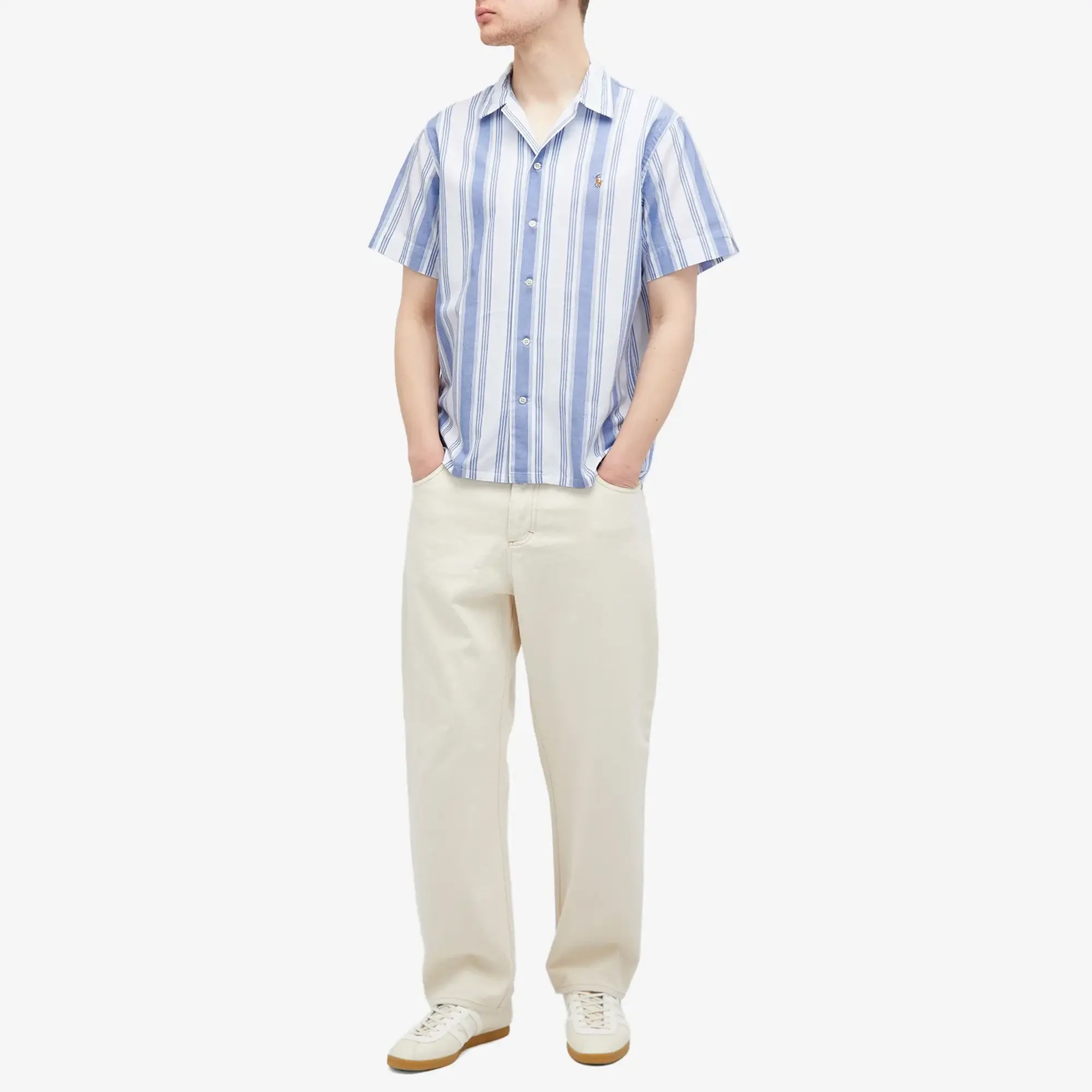 Polo Ralph Lauren Striped SS Shirt - White / Blue