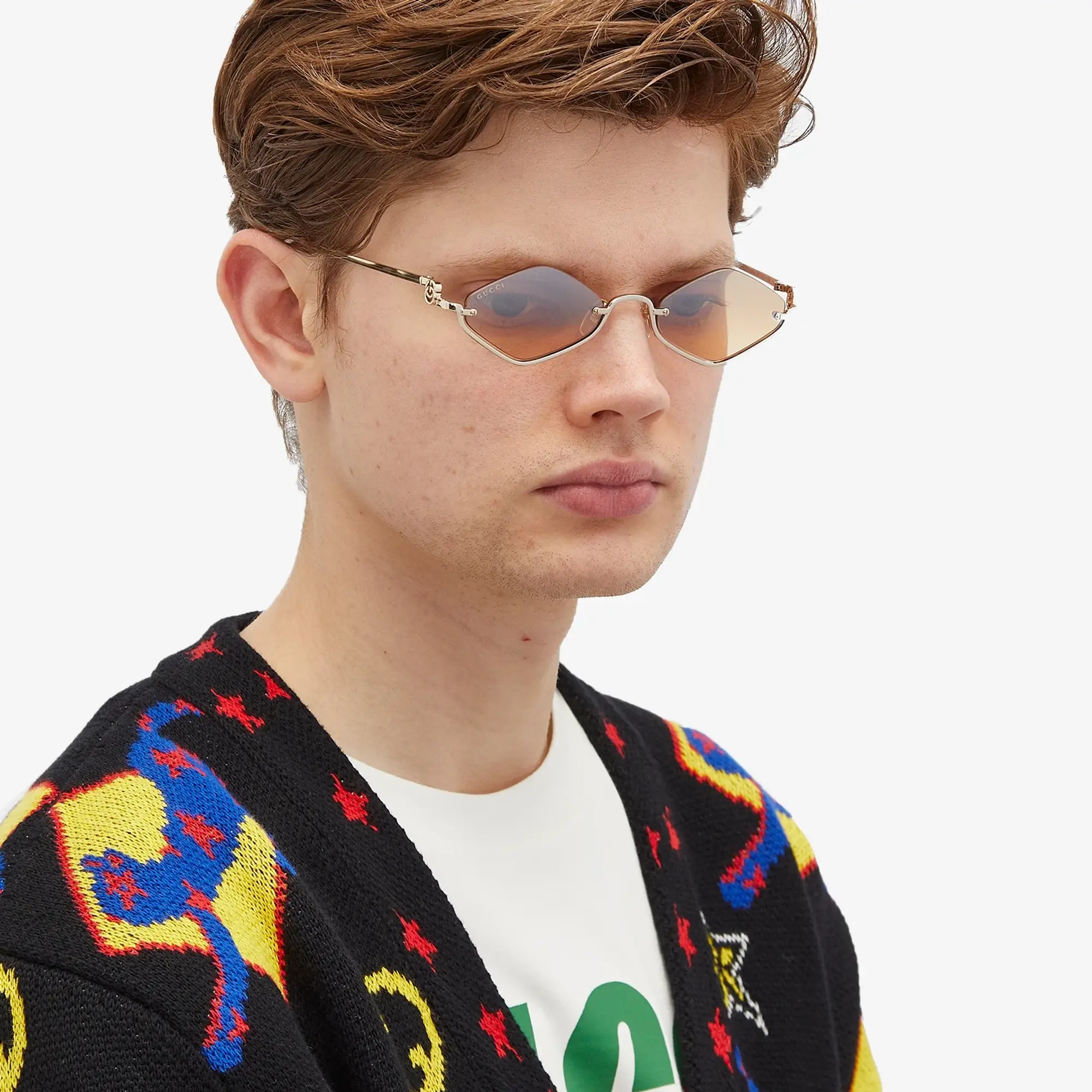 サングラス GUCCI Gucci - GG1604S - 003 gold gold orange Gucci Eyewear GG1604S Sunglasses Gold/Orange | GG1604S-003