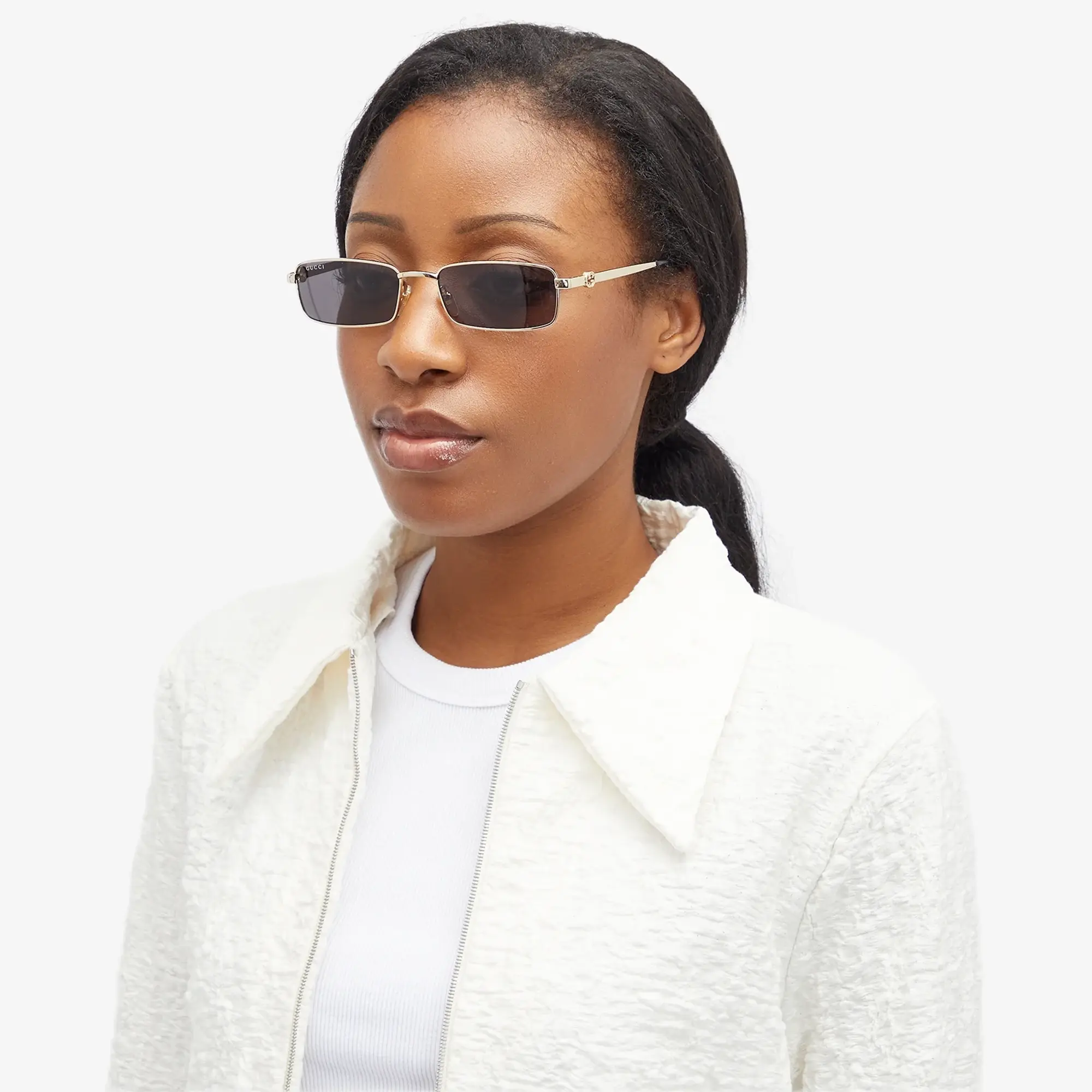 Gucci Women's Eyewear GG1600S Sunglasses Gold/Grey