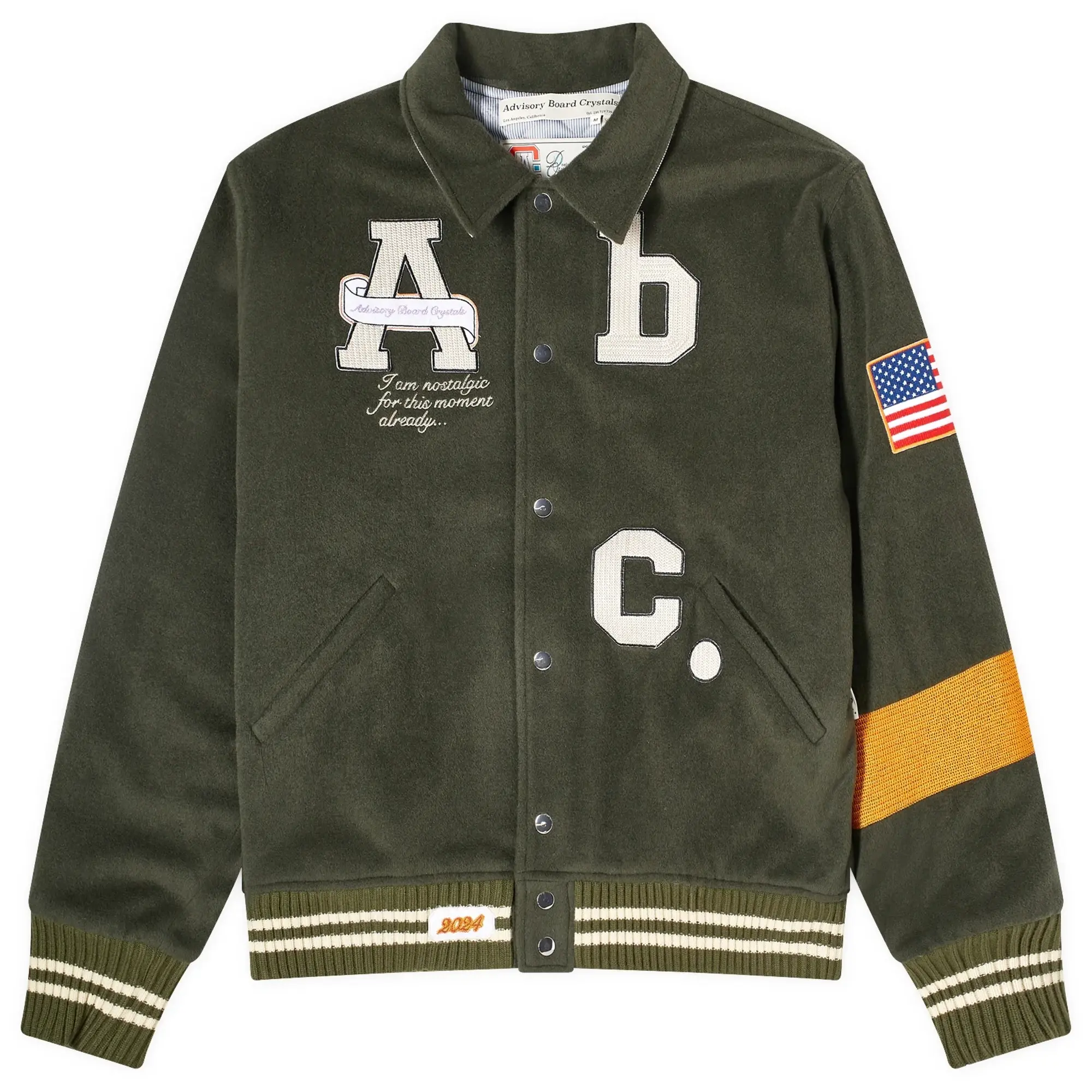 Champion Advisory Board Crystals Men's Wool Blanket Varsity Jacket Brown