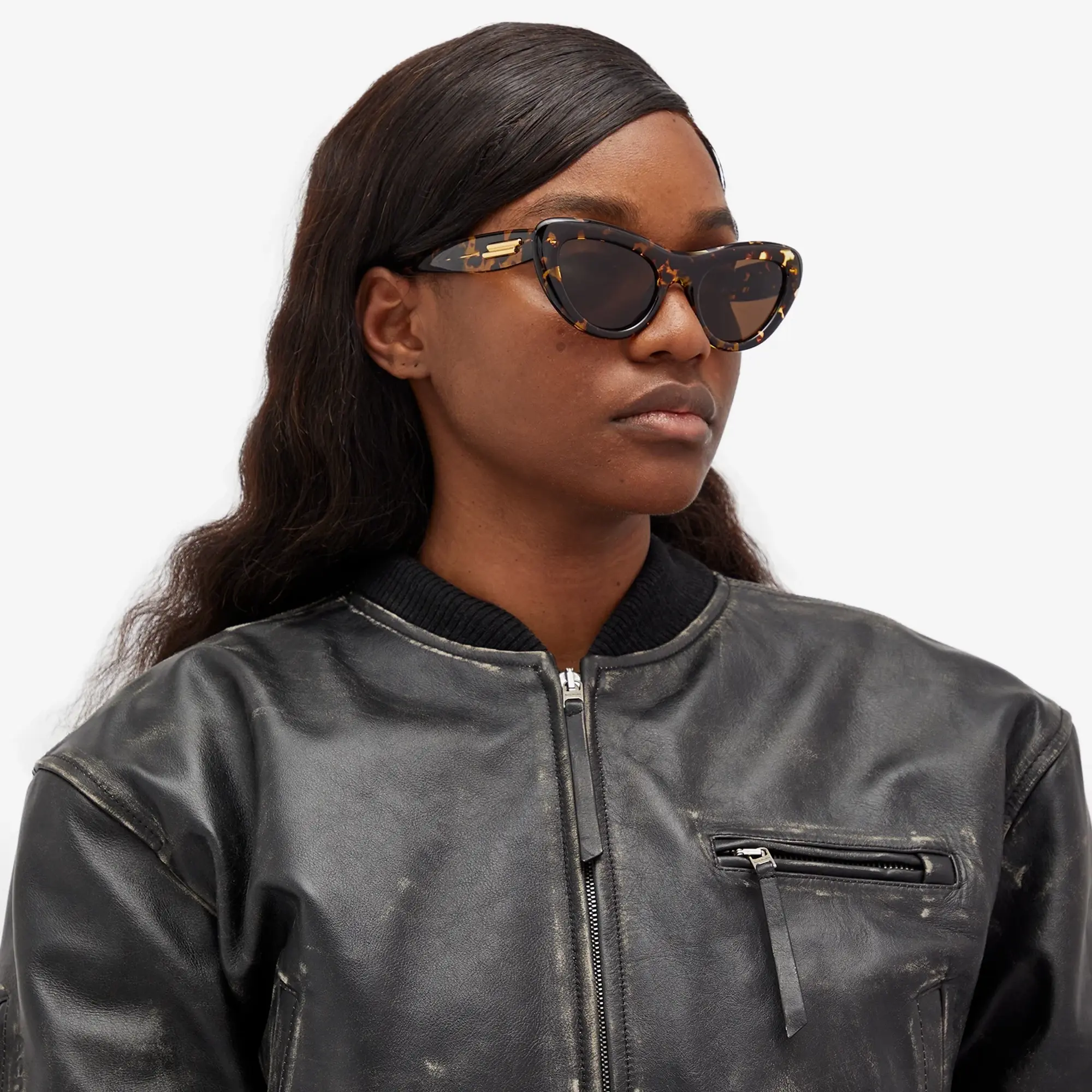 Bottega Veneta Eyewear Bottega Veneta BV1282S Sunglasses Havana/Brown