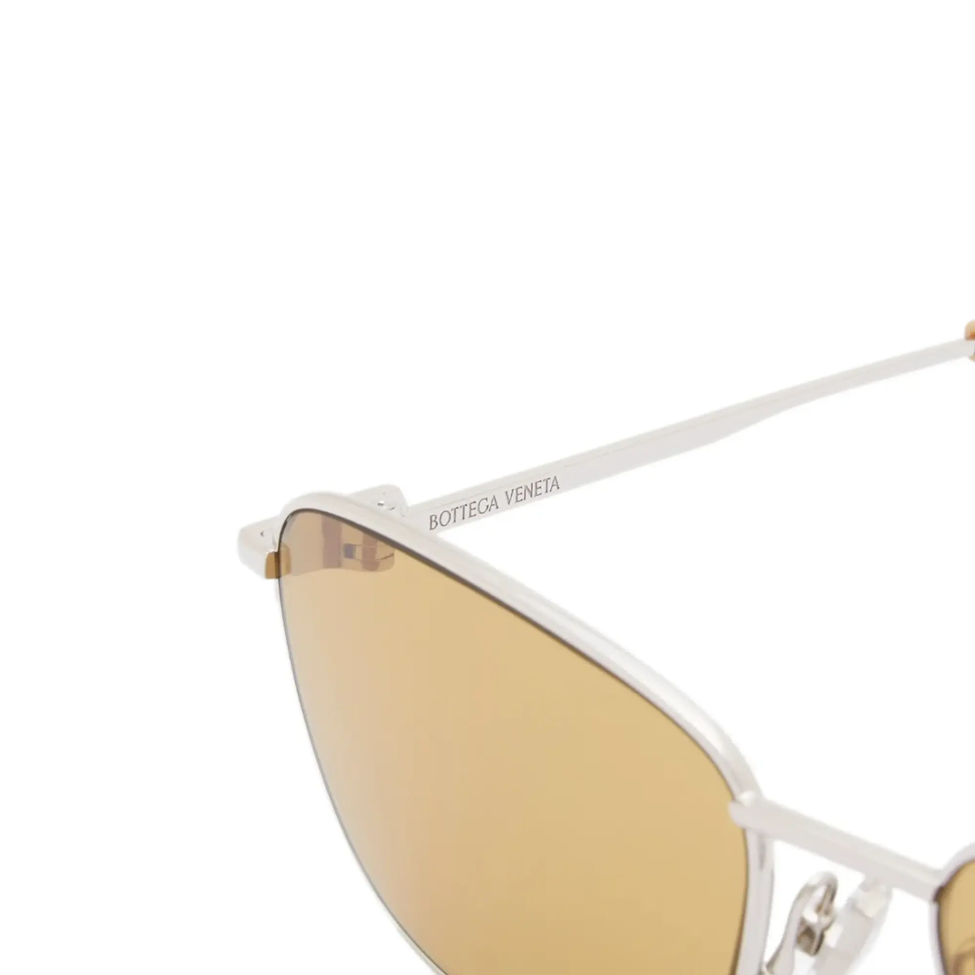 Bottega Veneta Eyewear Bottega Veneta BV1300S Sunglasses Silver/Brown