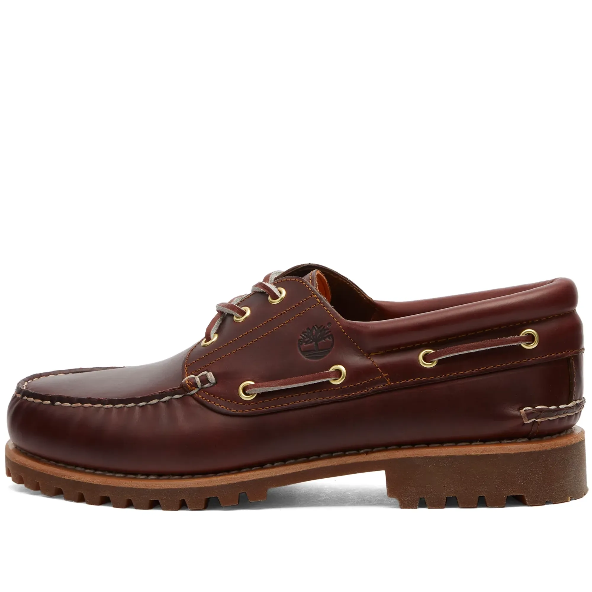 Timberland Men's Authentic 3 Eye Classic Lug Shoe Burgundy Full Grain